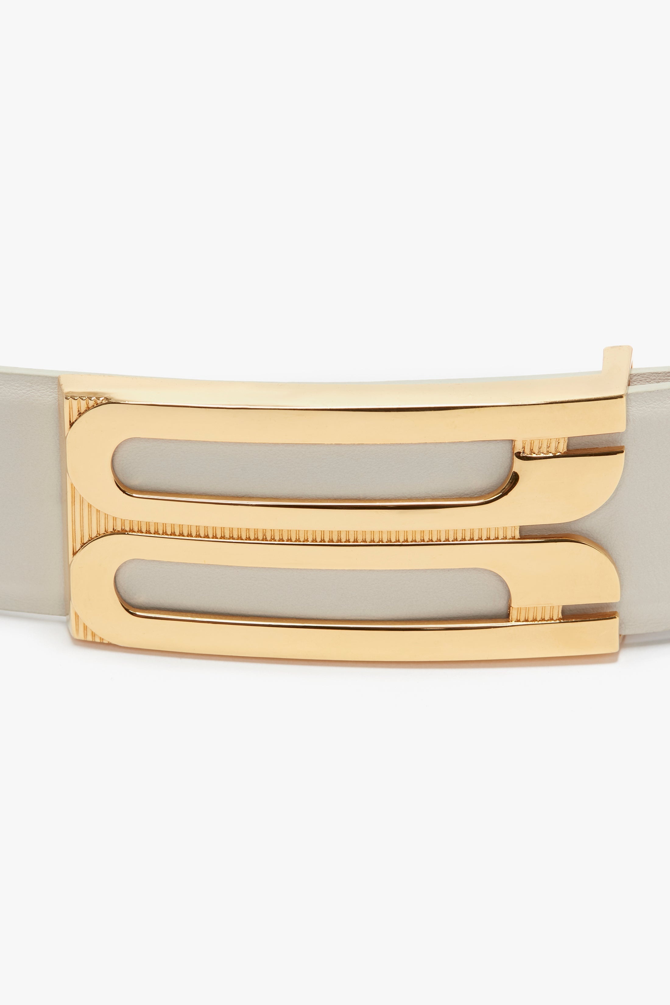 Jumbo Frame Belt In Latte Leather - 3