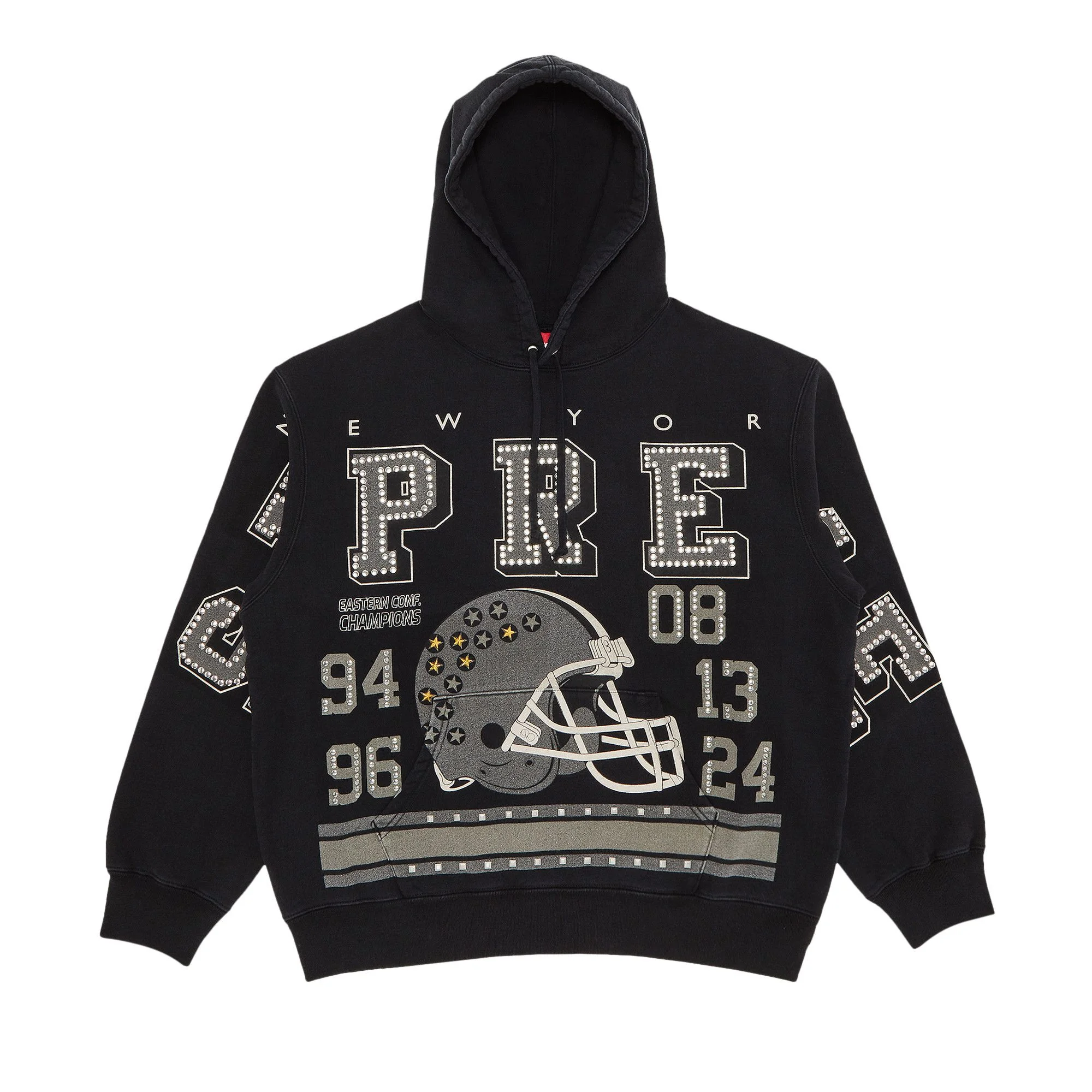 Supreme Champions Studded Hooded Sweatshirt 'Black' - 1