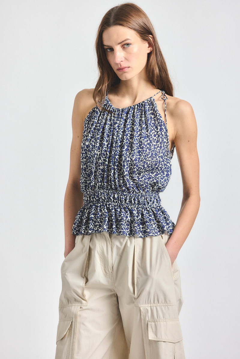 AVERY SMOCKED SLEEVELESS TOP 1