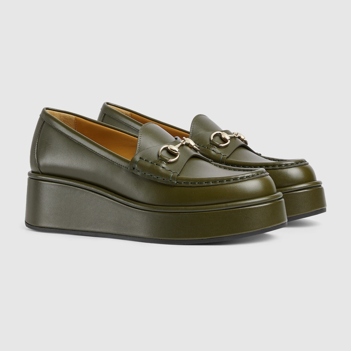 Gucci Horsebit GG Wedge Loafers - 2