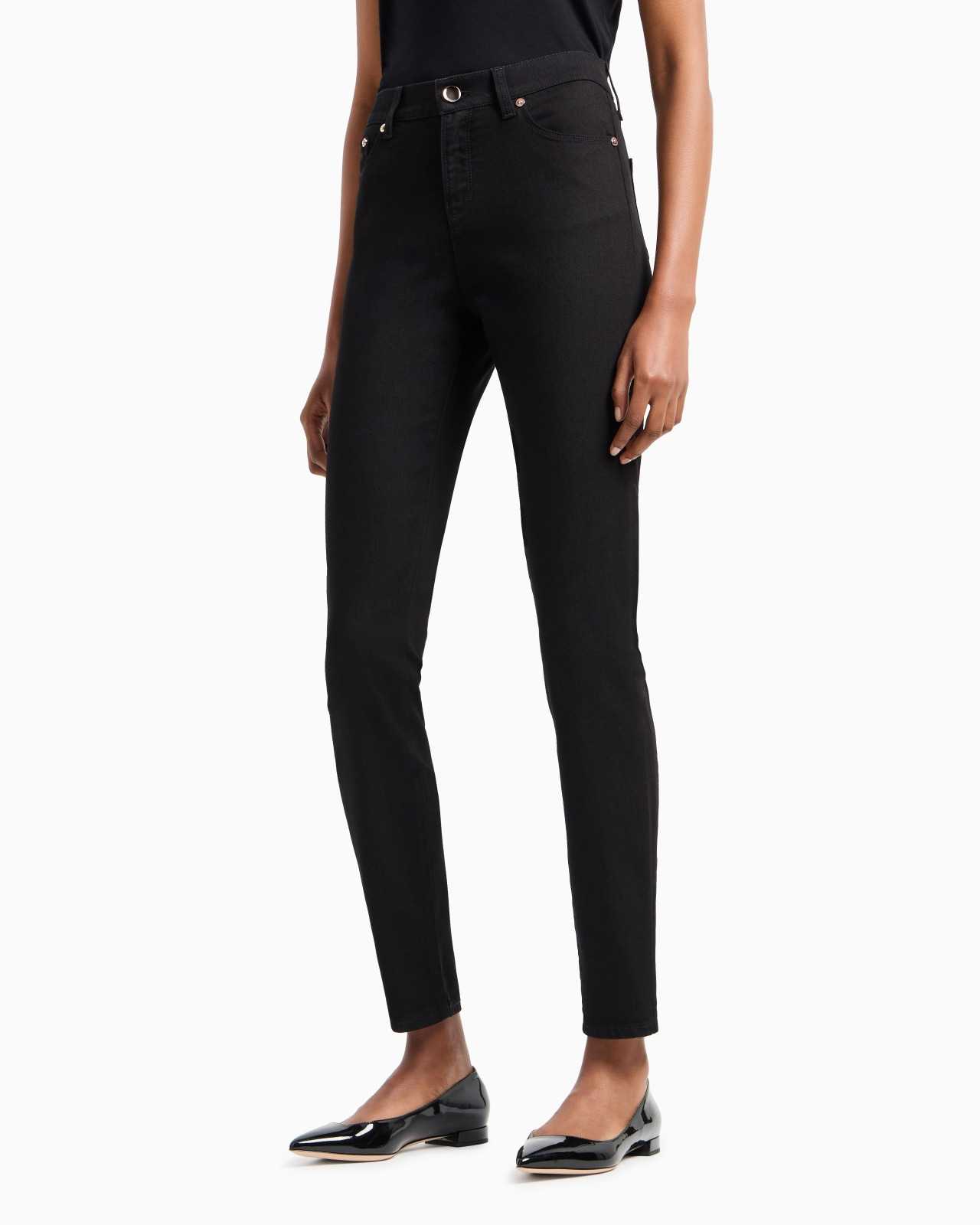 Stretch-cotton, slim-fit, five-pocket trousers - 2