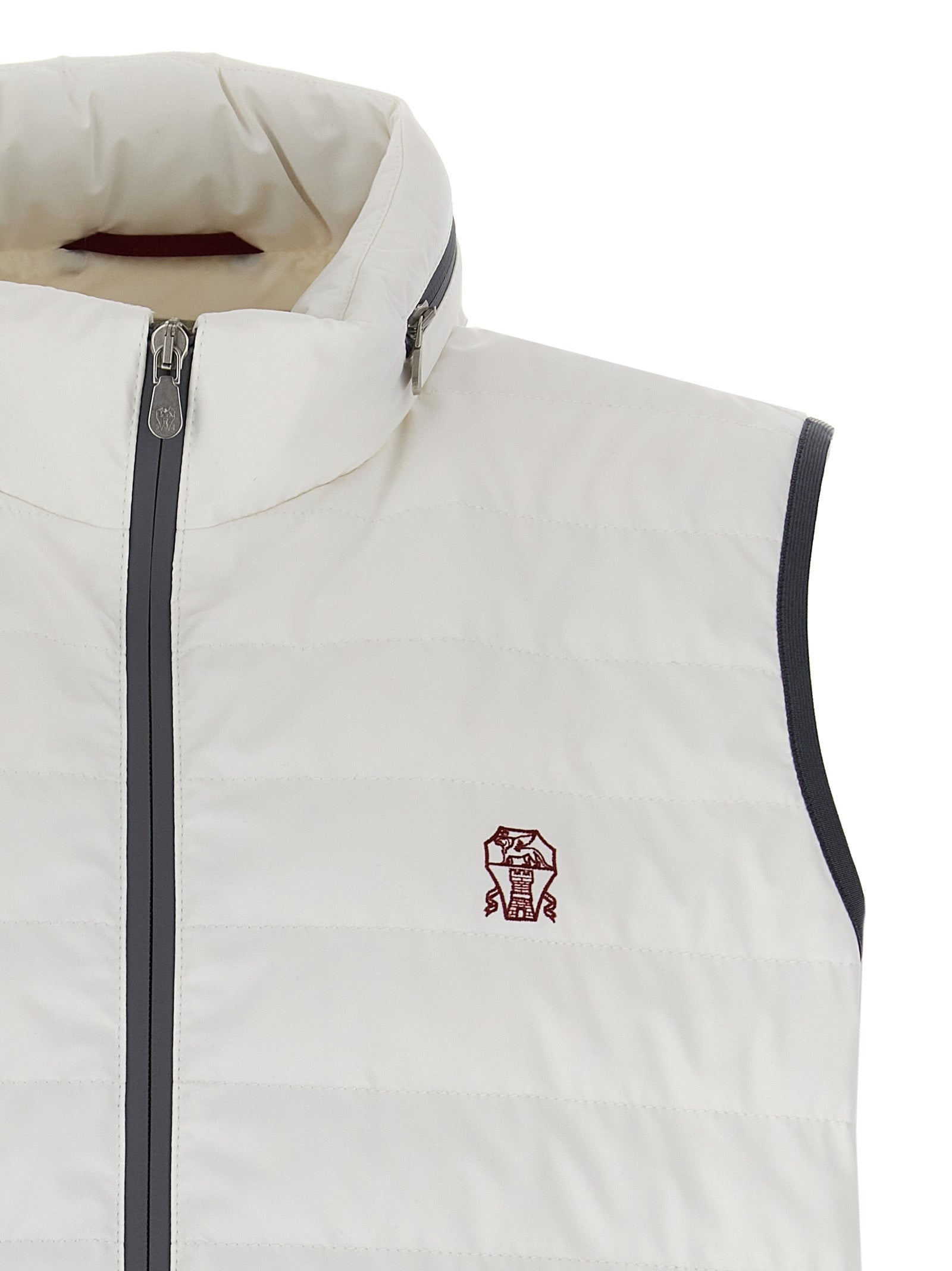 Logo Vest Gilet White - 3