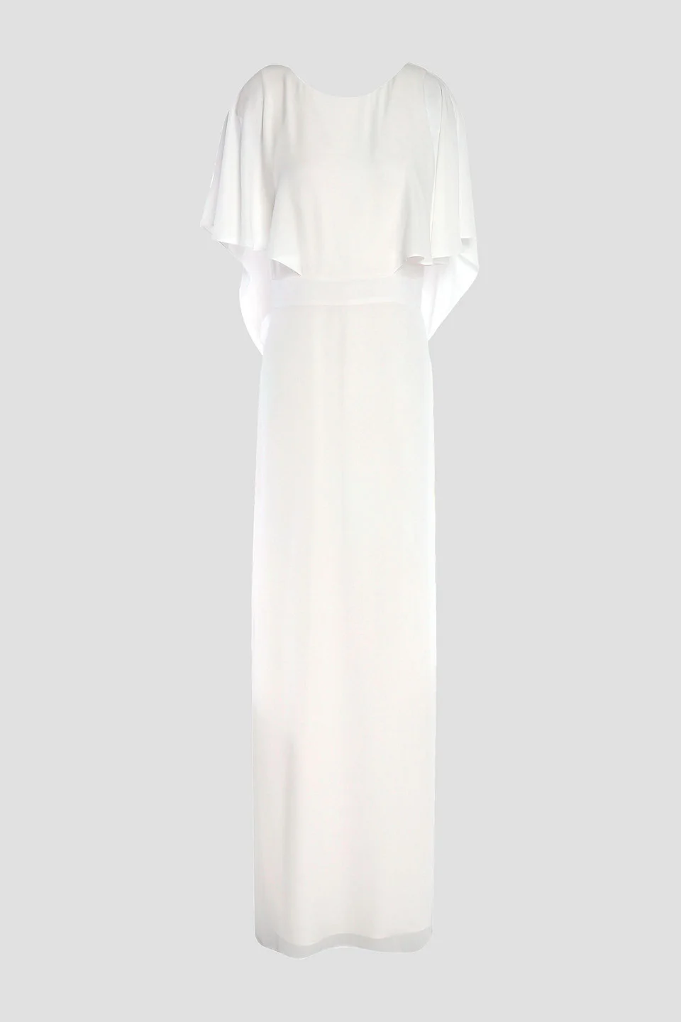 Cape-effect draped crepe gown - 1