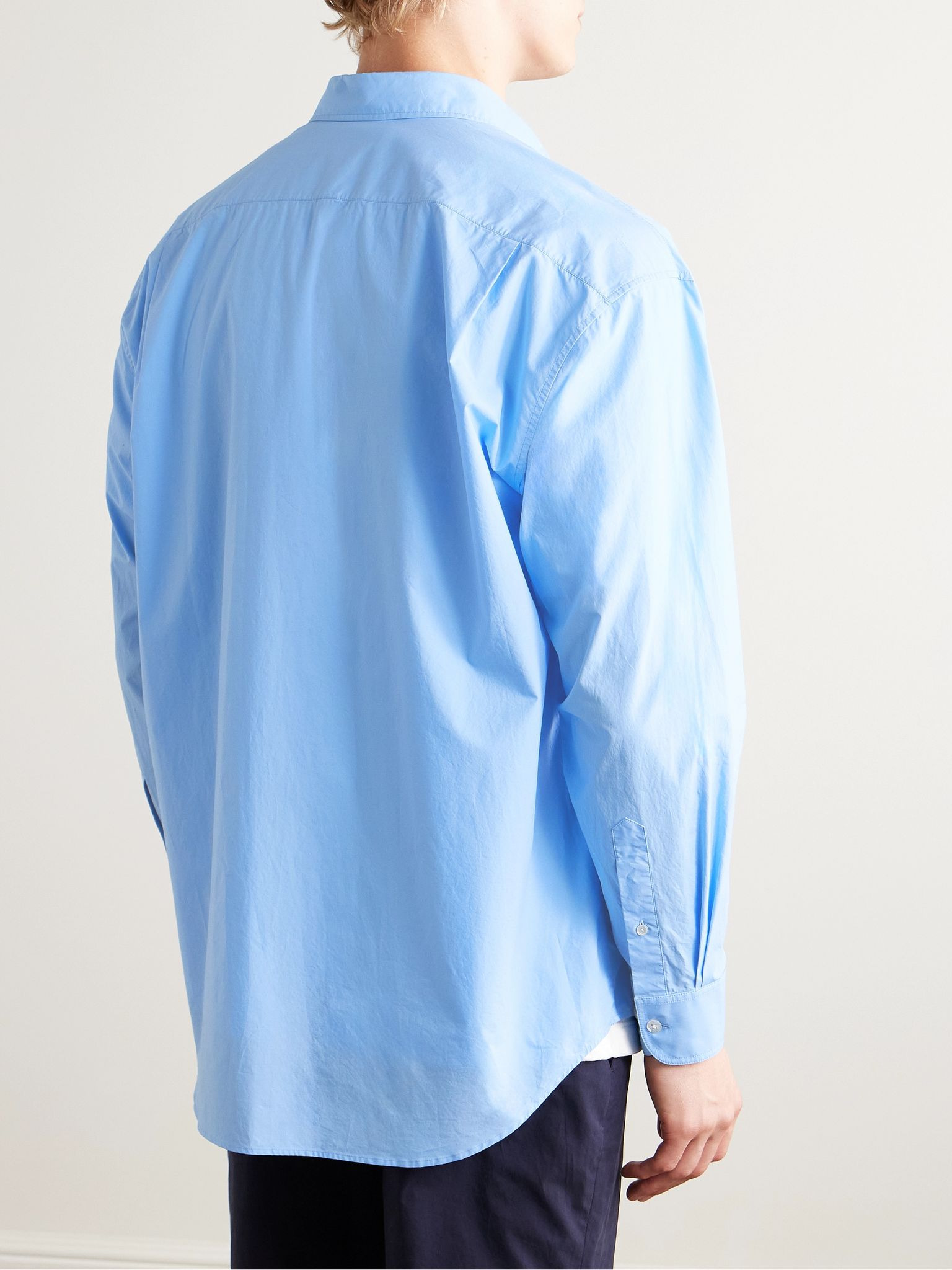 Miller Cotton-Poplin Shirt Blue - 4
