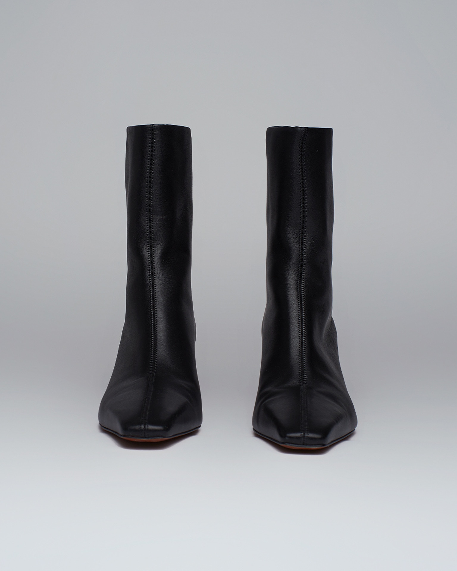 TALLI - Sculpted-heel leather boots - Black - 2