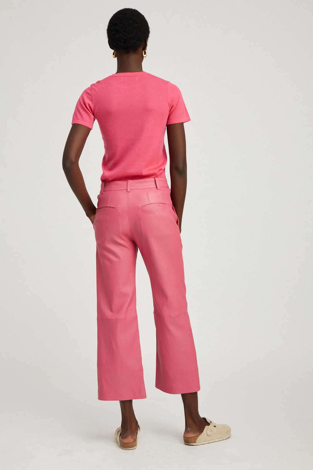 PINK ULTRA FINE CASHMERE TEE - 4