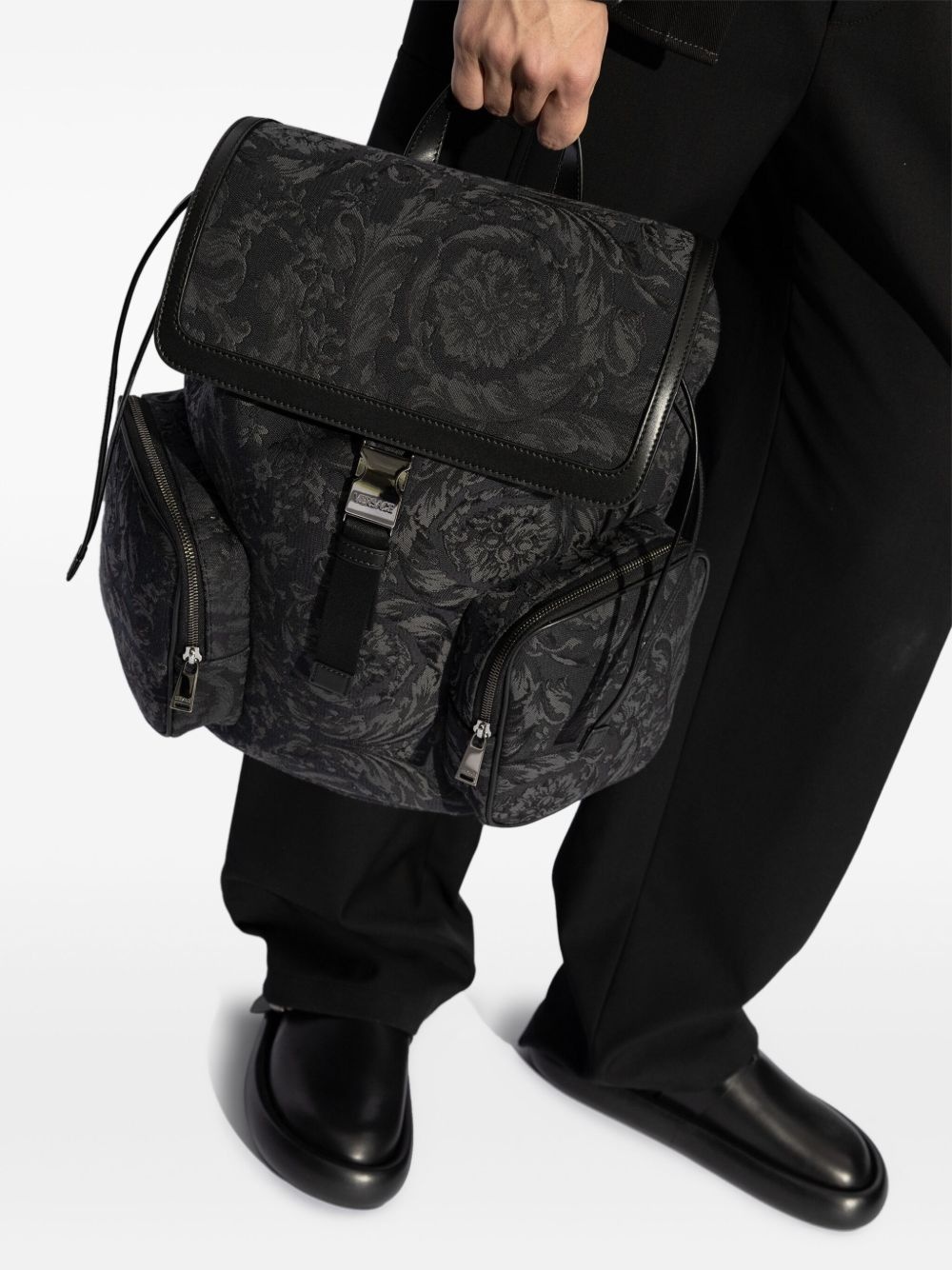 Barocco-pattern backpack - 2