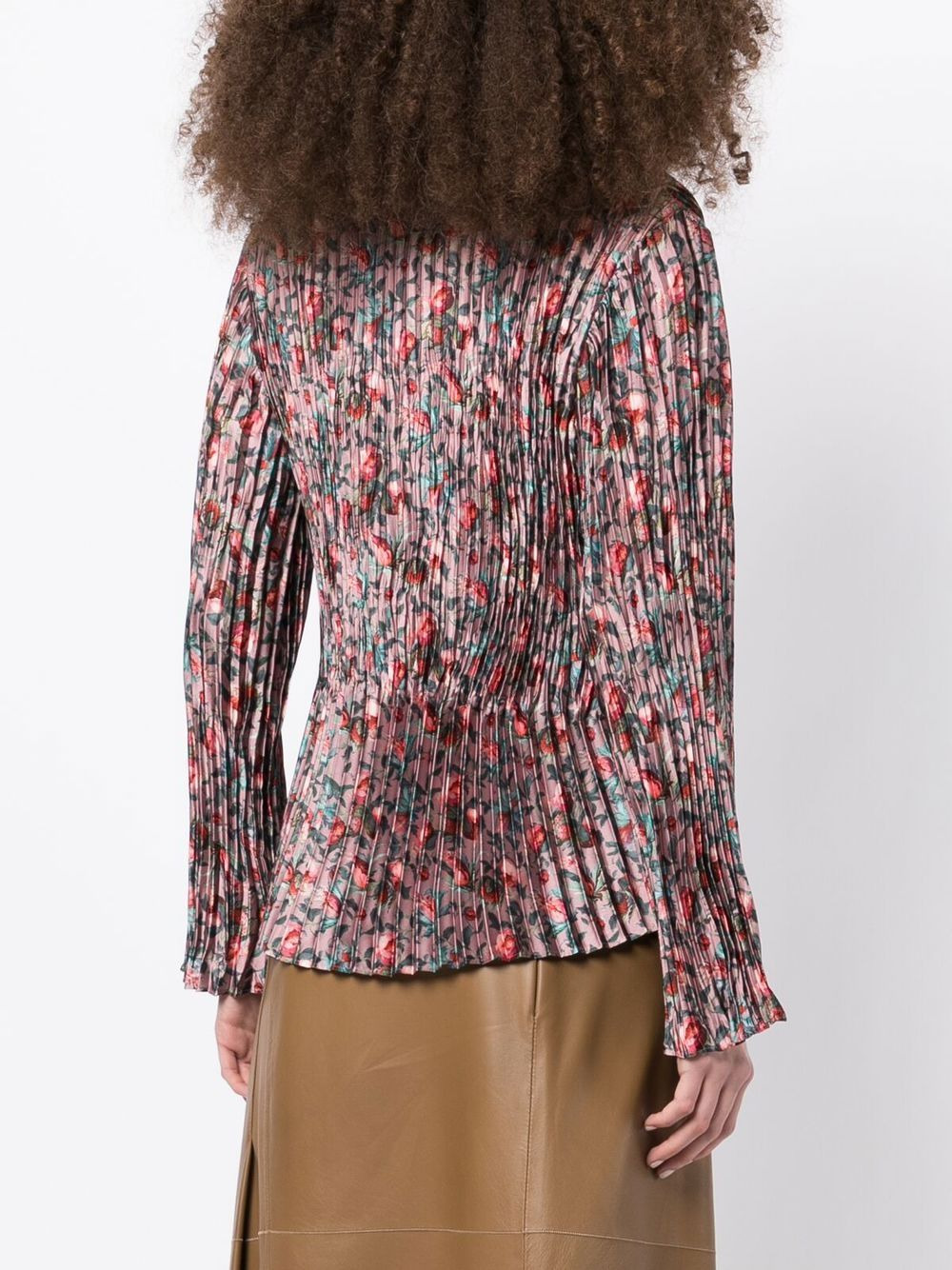 berry blooms pleated shirt - 4