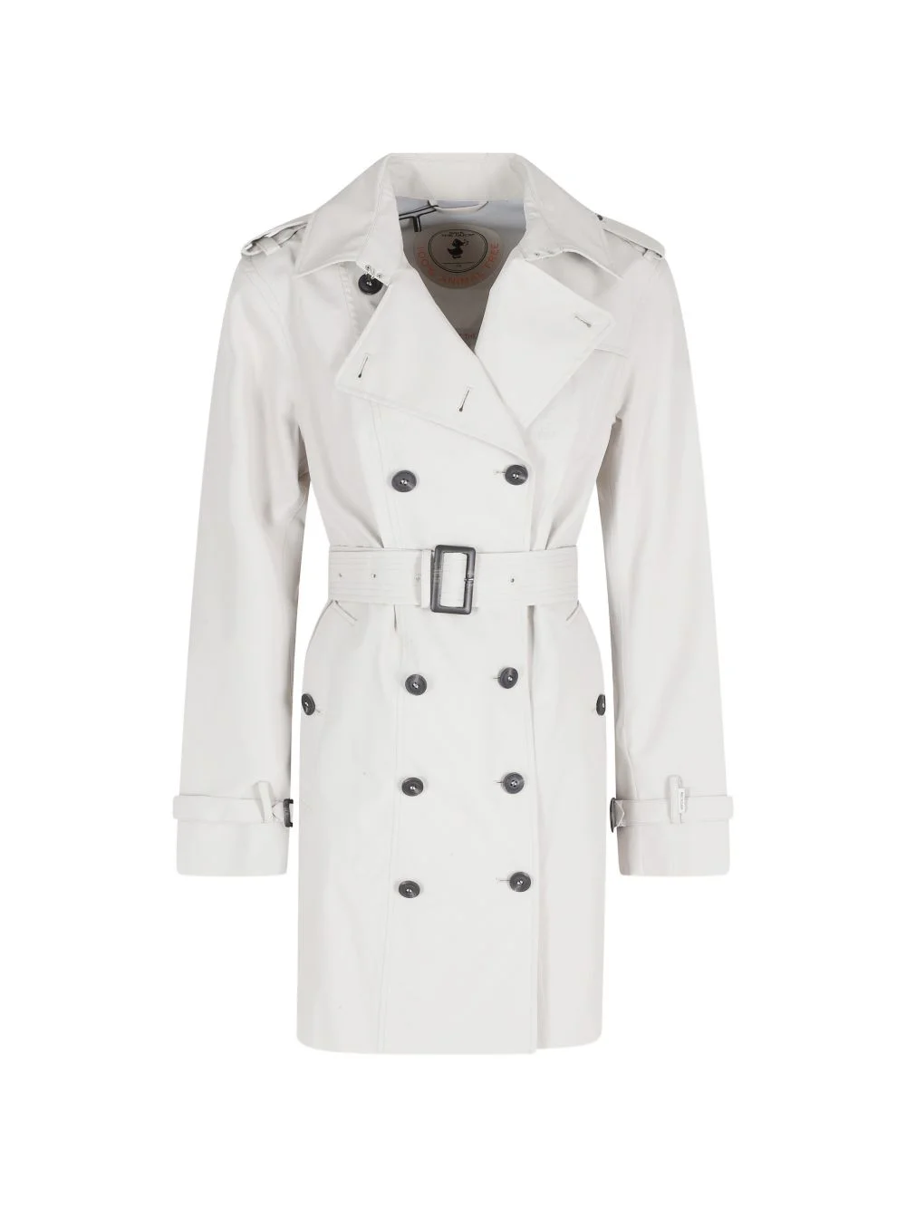 double-breasted belted coat - 1