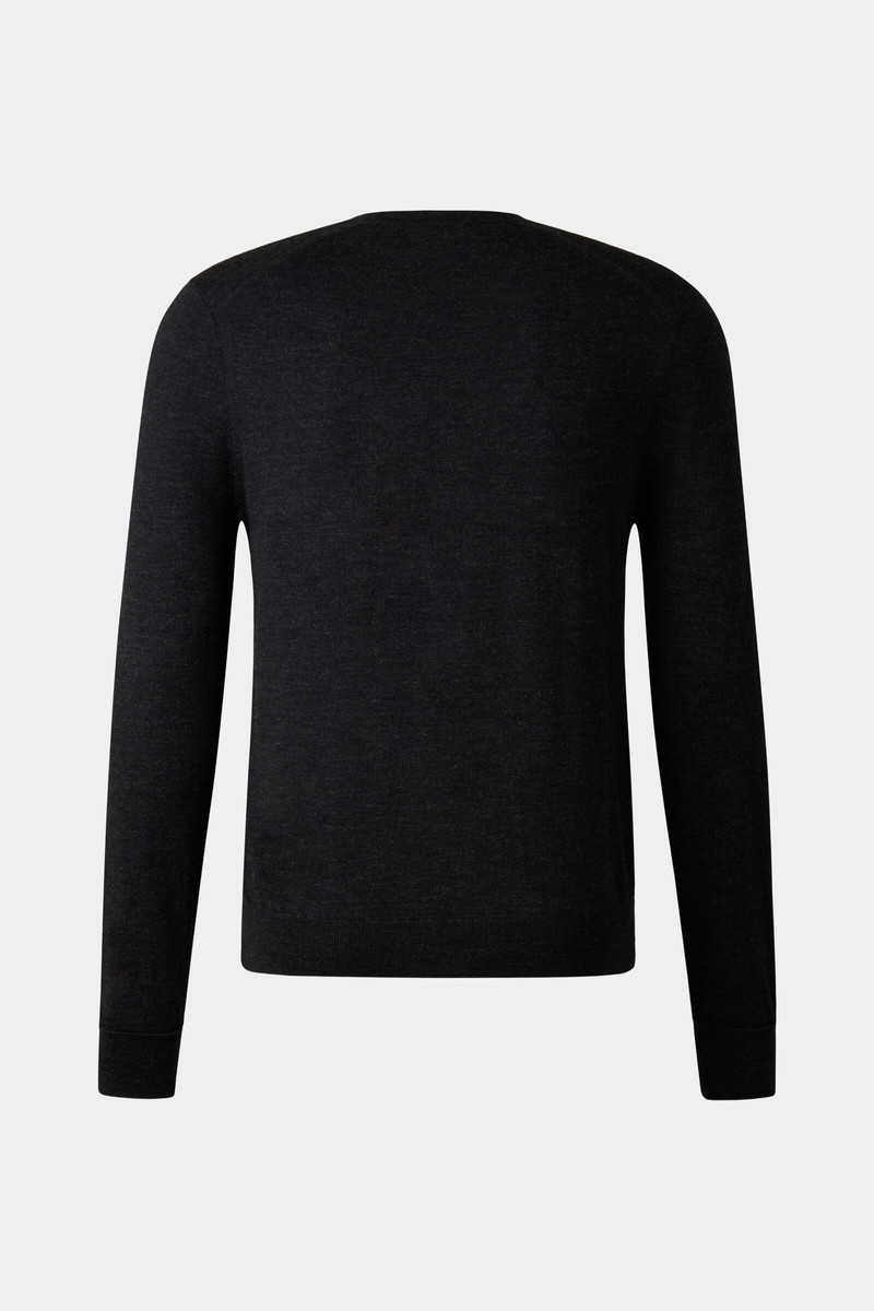 BOGNER Ole pure new wool sweater in Anthracite melange outlook