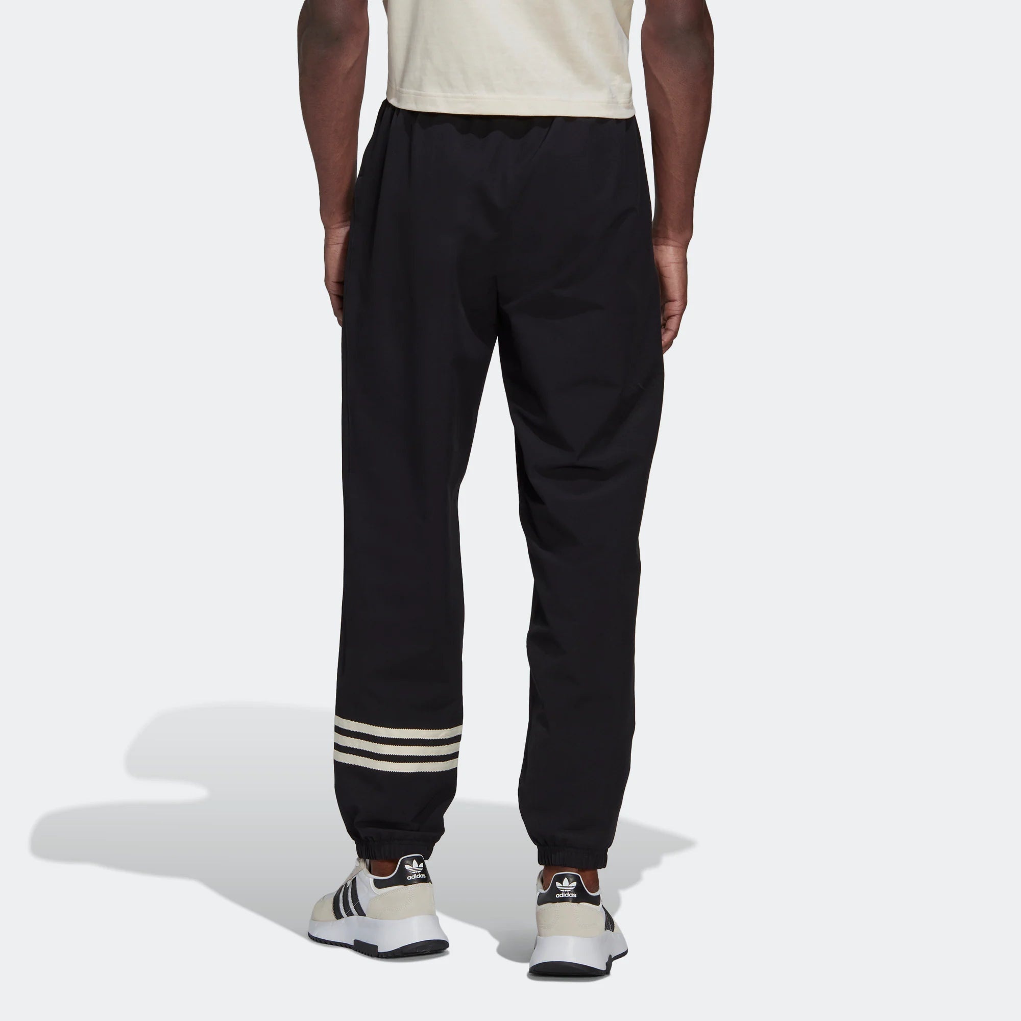 Men's adidas originals New C Tp Logo Embroidered Pants Classic Sports Pants/Trousers/Joggers Black H - 3