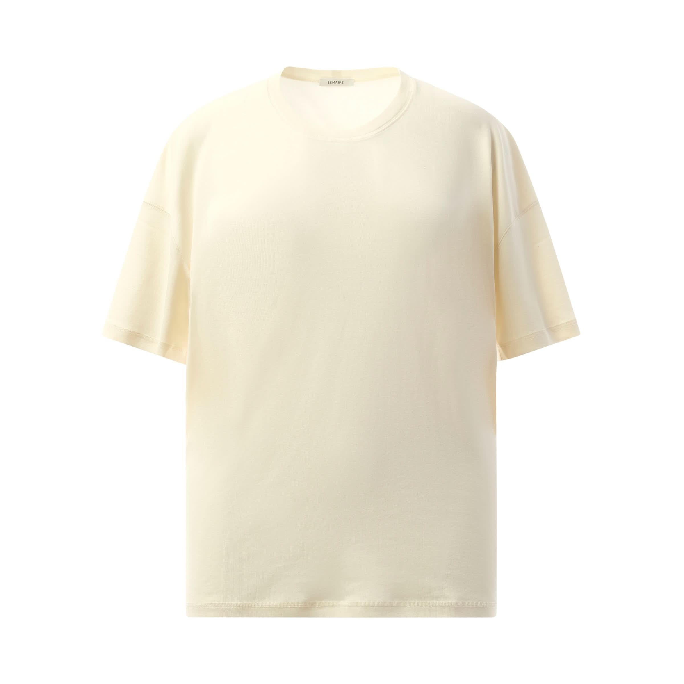 Rib T-Shirt in Light Cream - 2