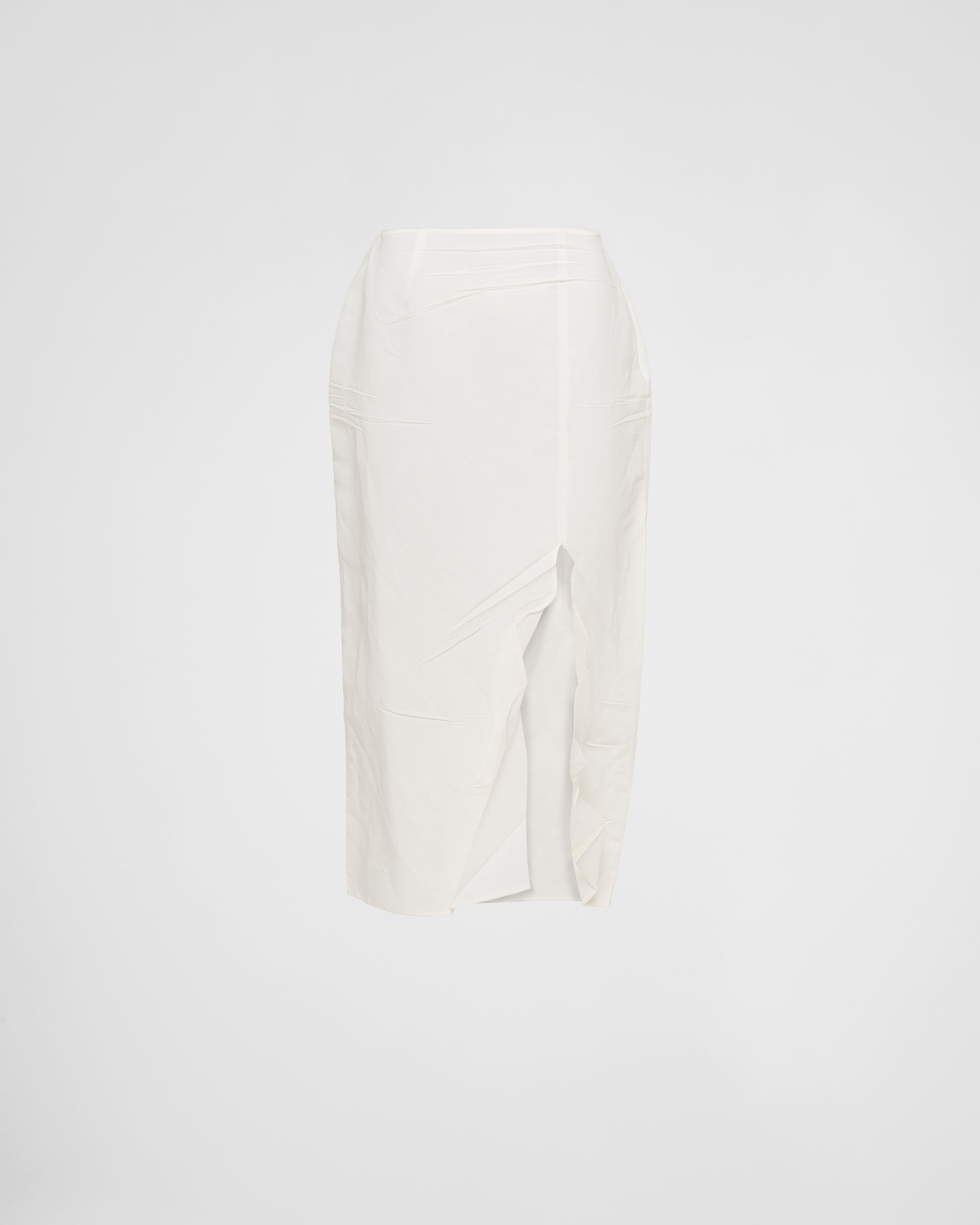 Paper-based technical fabric midi-skirt - 1