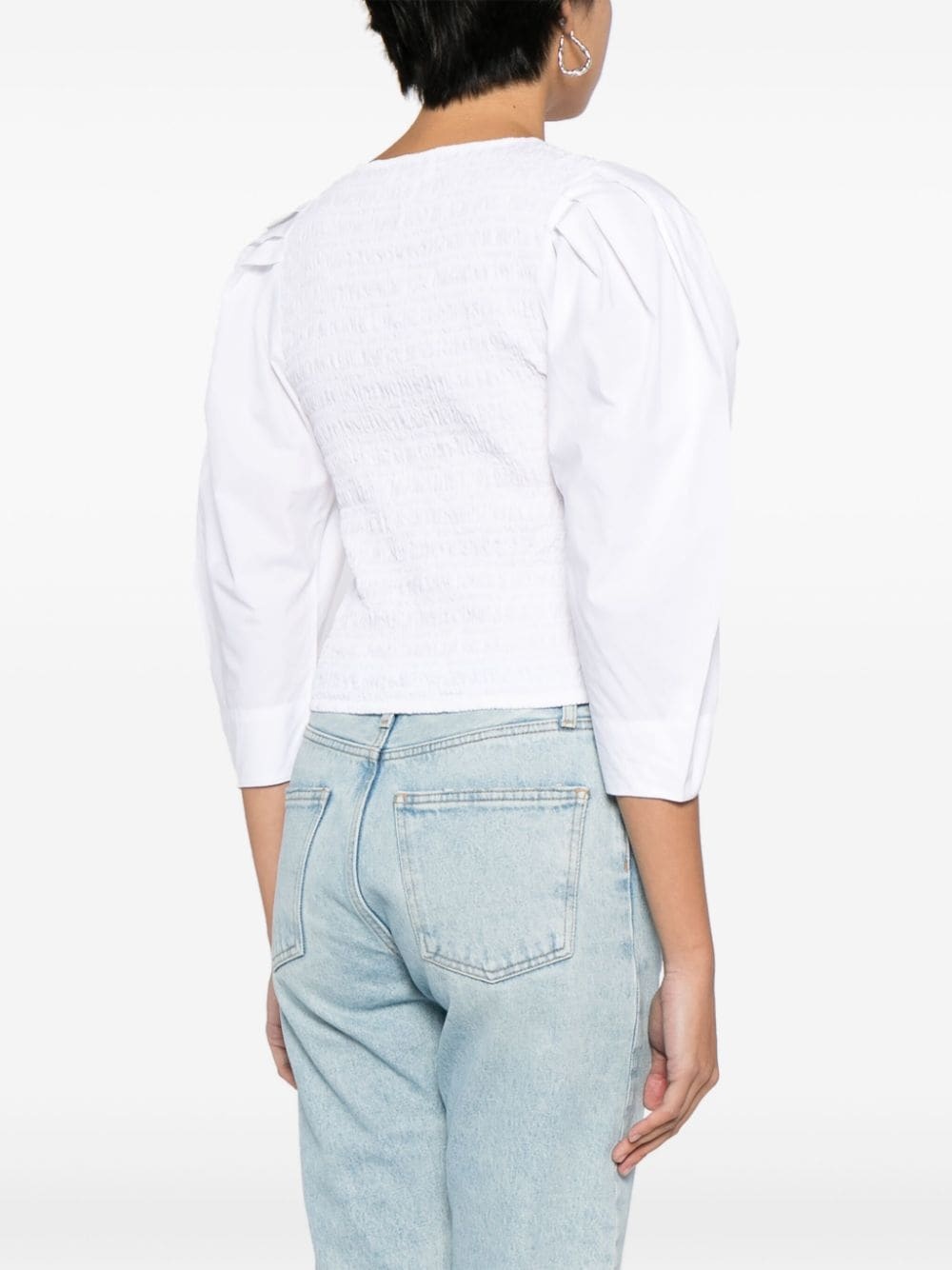 organic cotton-poplin blouse - 4
