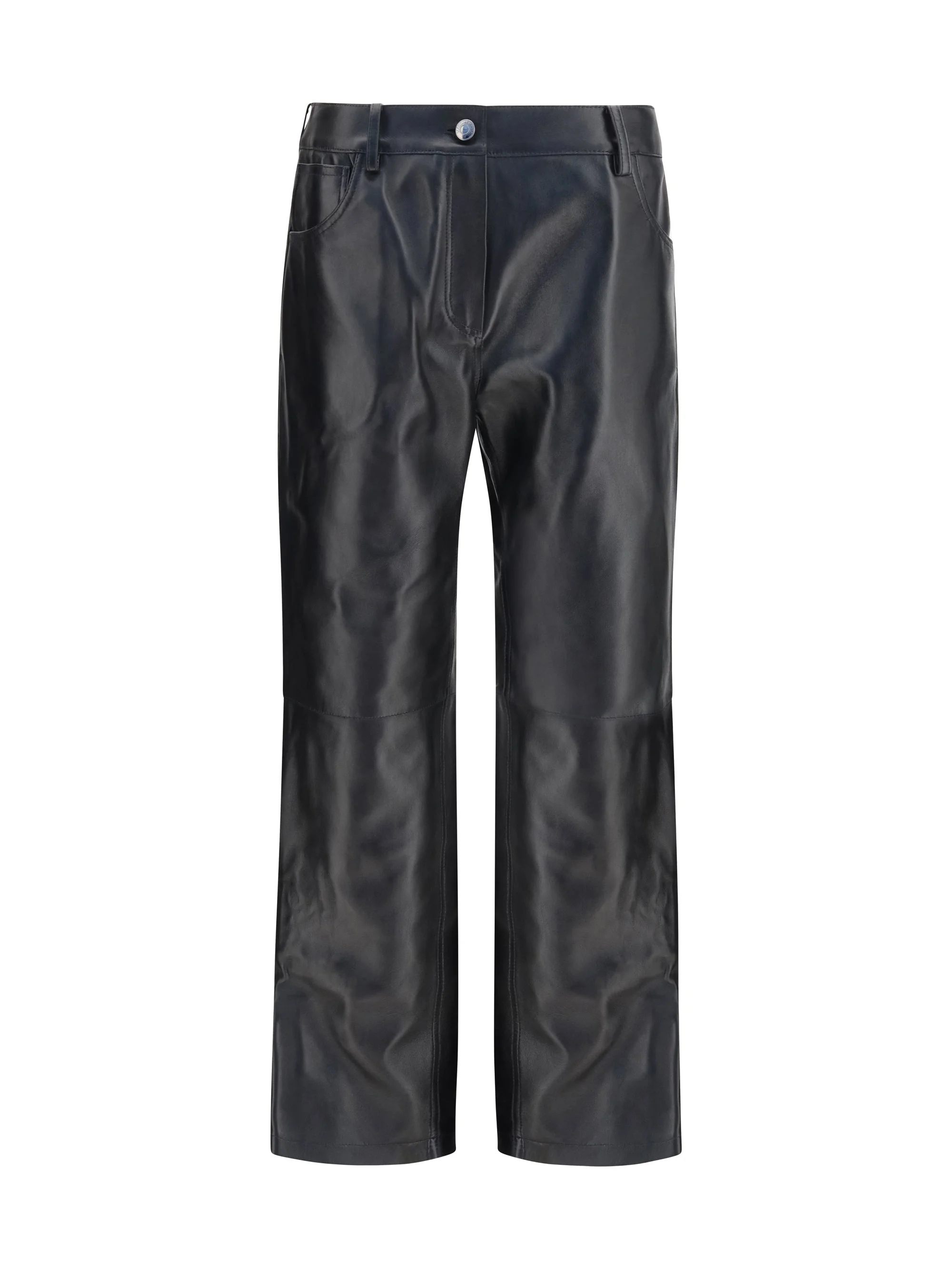 Magda Butrym Women Pf26 Leather 18 Pants Black - 1