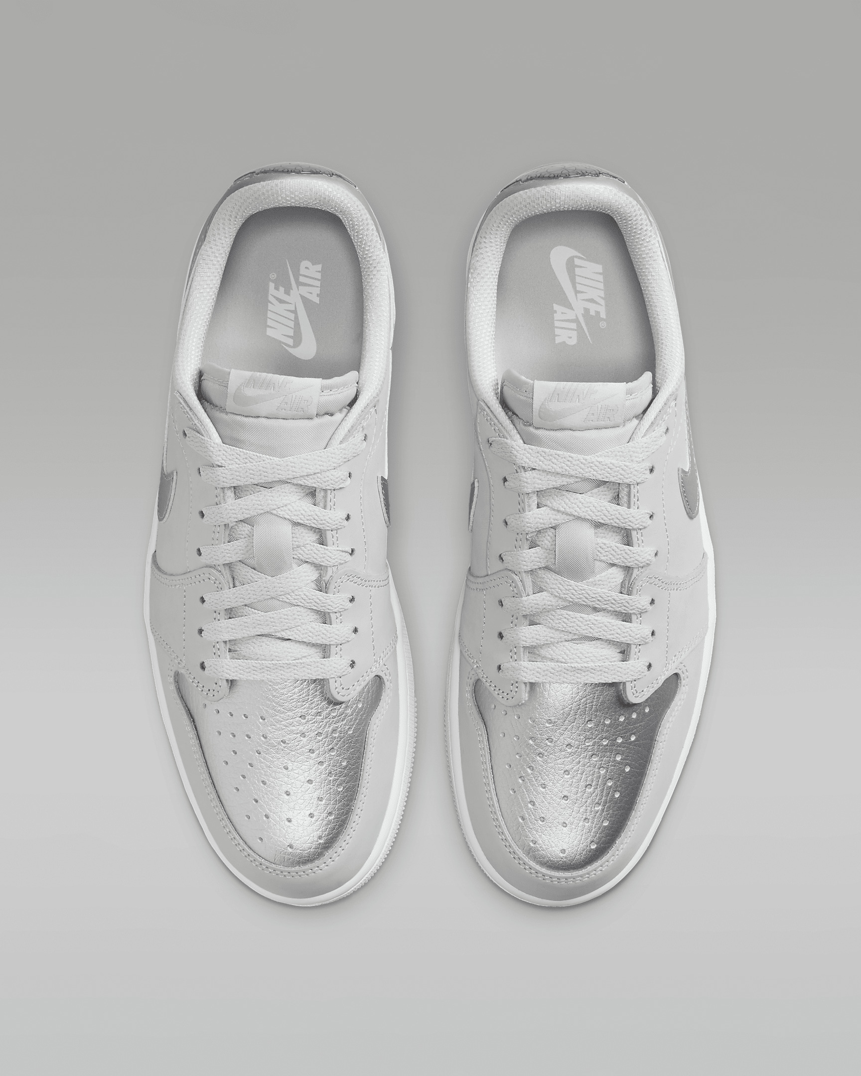 Men's Air Jordan 1 Low OG "Silver" Shoes - 4