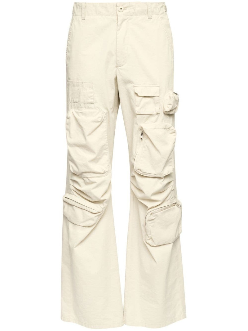 cotton gabardine-wave cargo trousers 1
