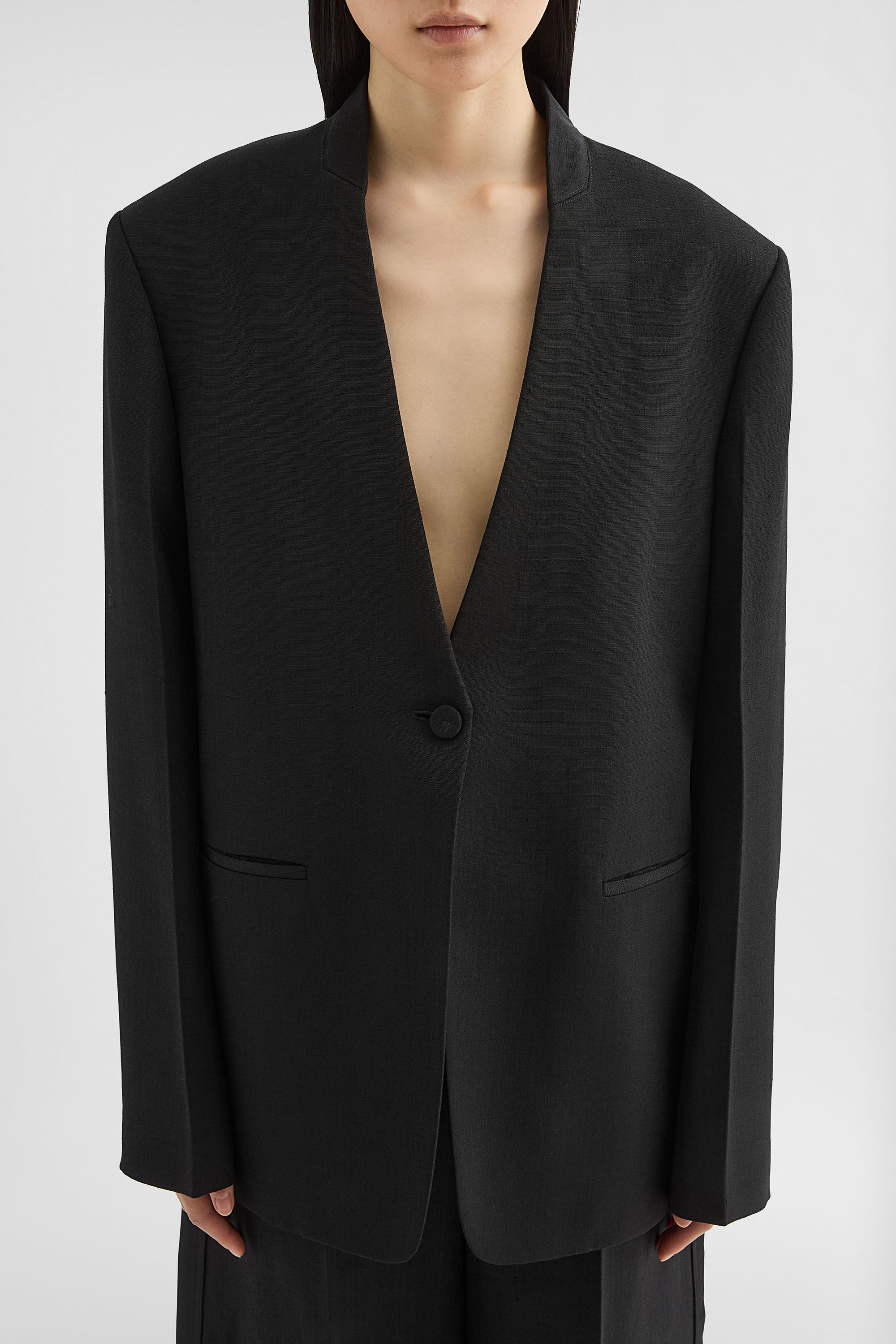 Silk Blend Tailored Jacket - 5