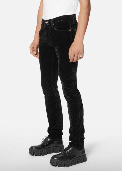 VERSACE La Greca Print Jeans outlook