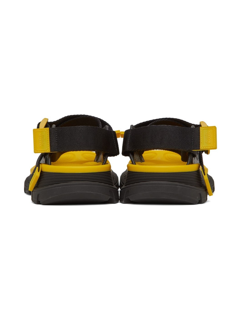 Black & Yellow Logo Webbing Sandals 4