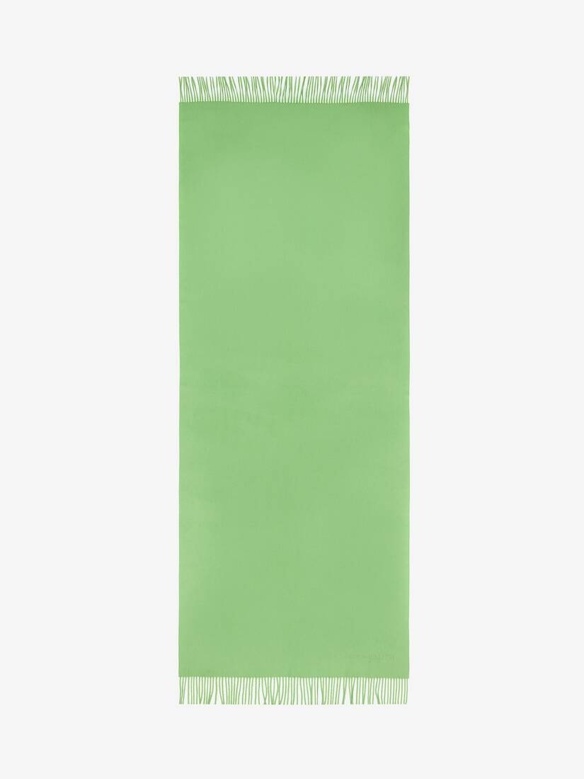 Women's Embroidered Stole in Acid Green - 1