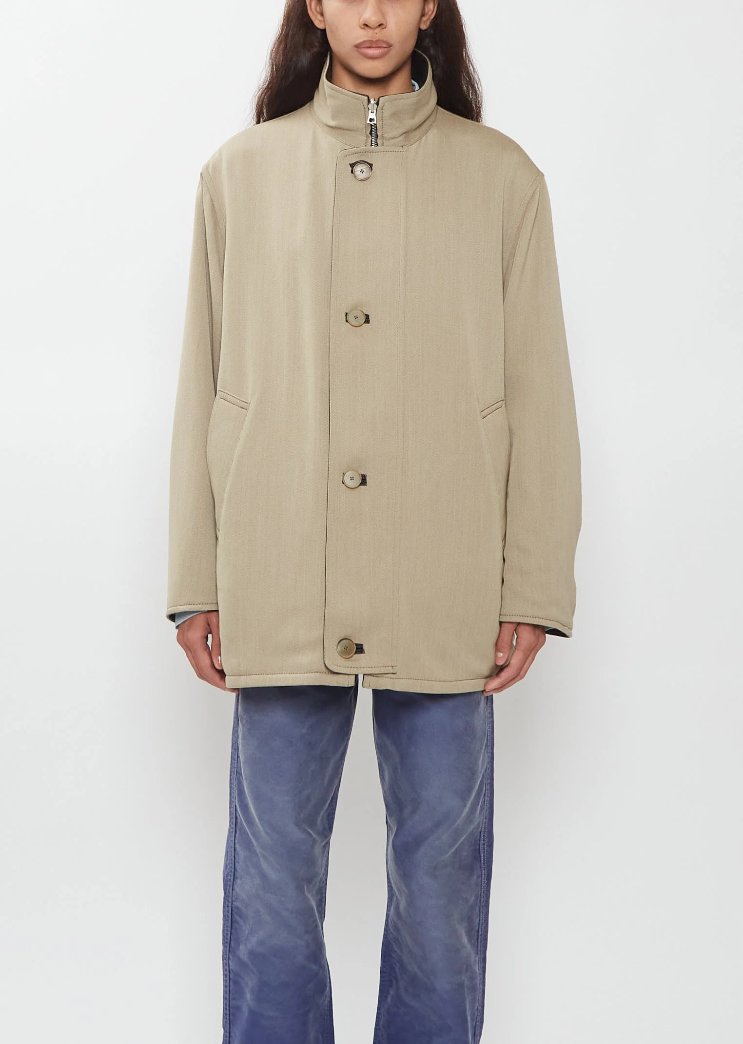Reversible Wool Nappa Leather Coat - 1