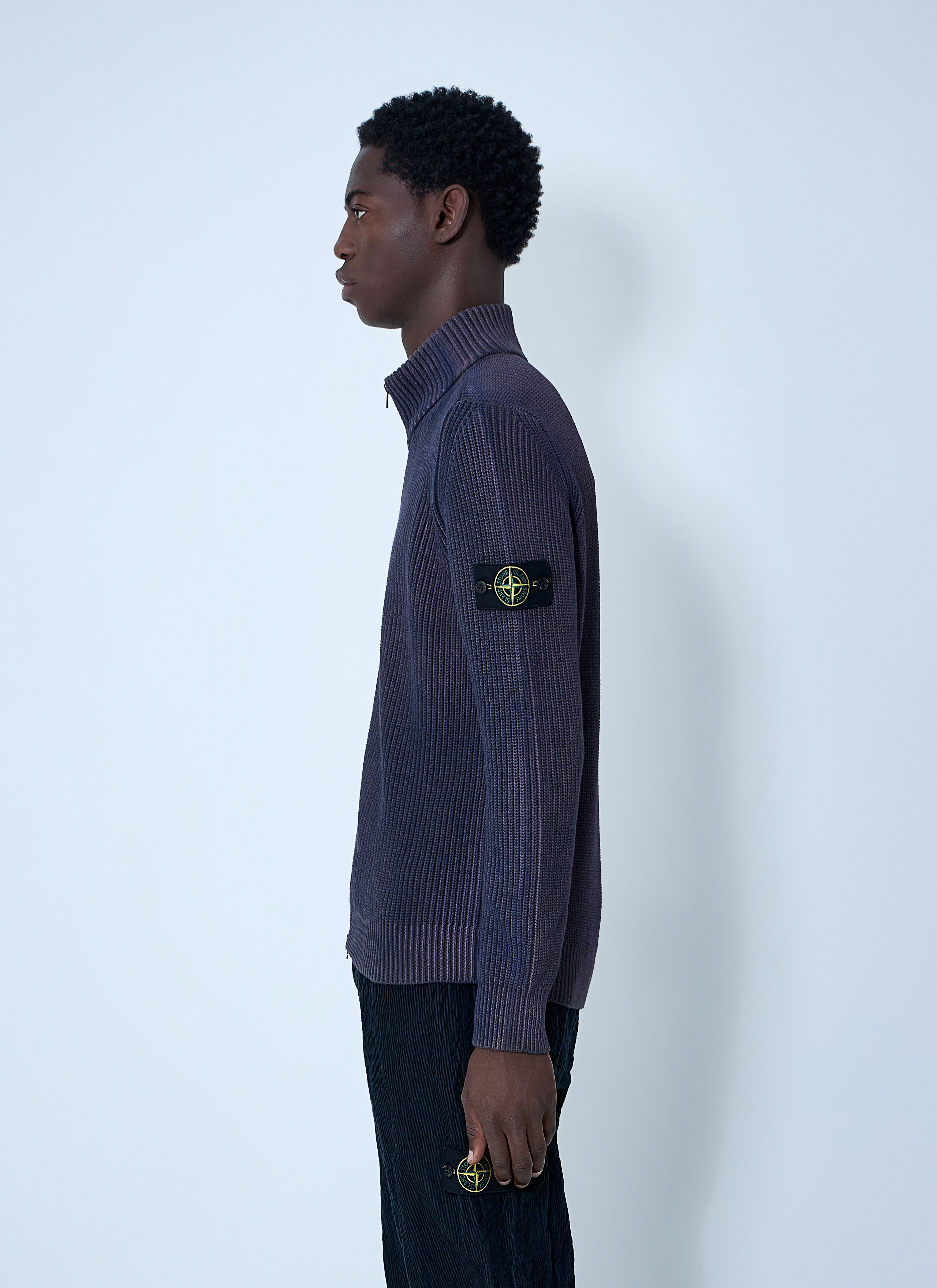 Zip-Up Rib Cardigan - 3