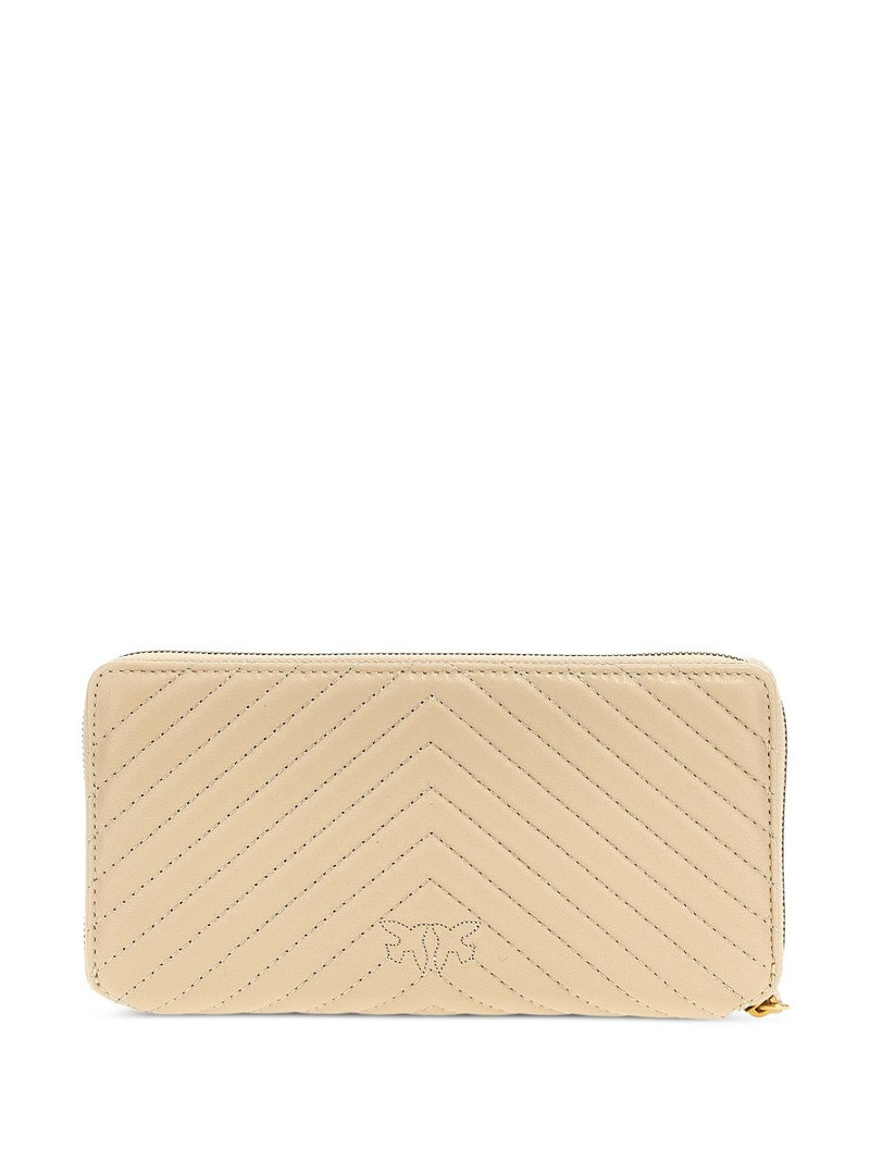 PINKO chevron-quilted leather wallet outlook