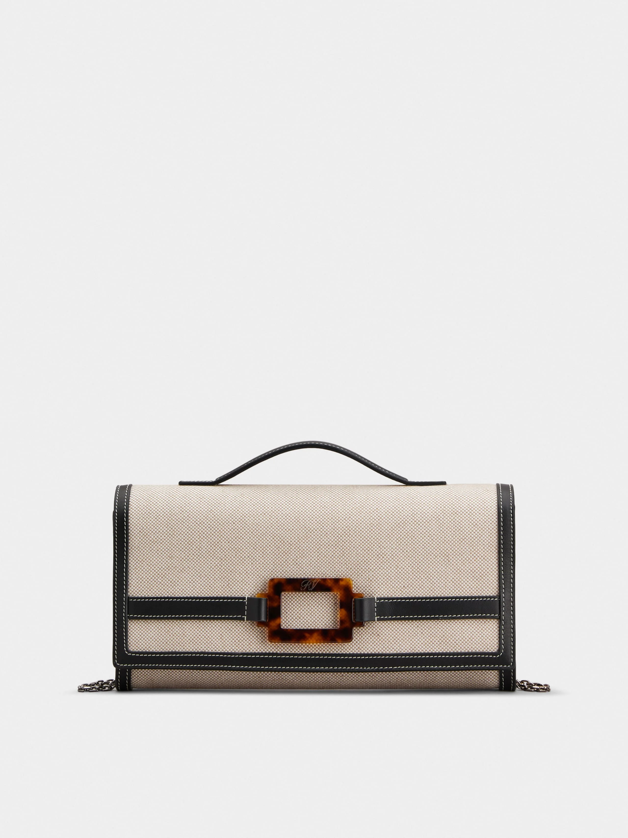 Belle Vivier Clutch in canvas - 1