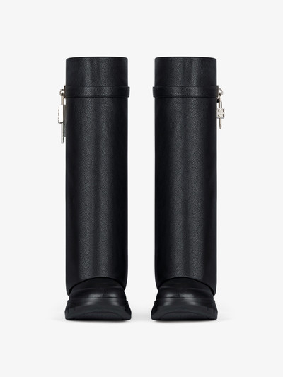 Givenchy SHARK LOCK BIKER BOOTS IN GRAINED LEATHER outlook