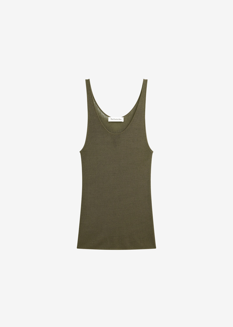Rivo Knit Tank Top - Khaki 9