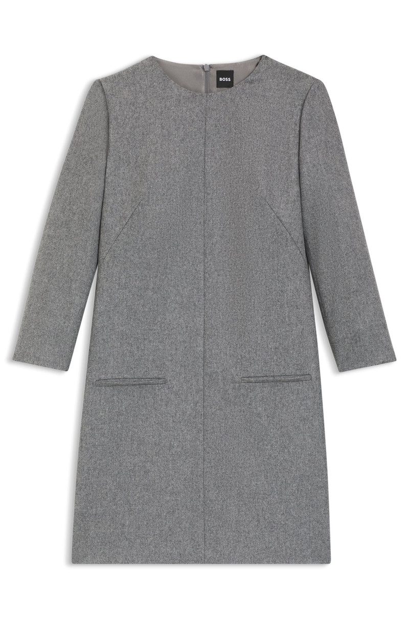 FLANNEL DRESS WITH WELT POCKETS 1