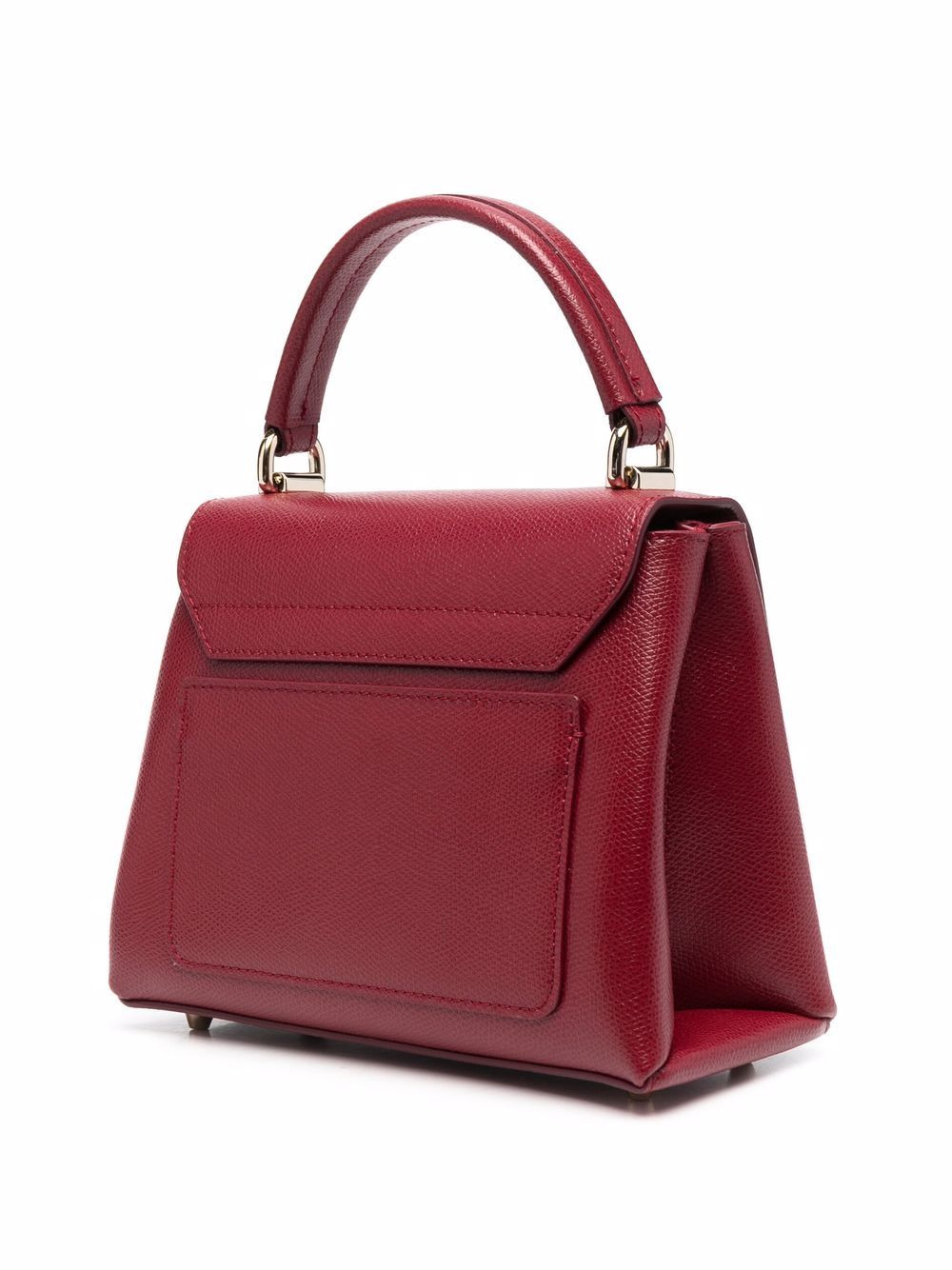 leather fold-over tote bag - 3