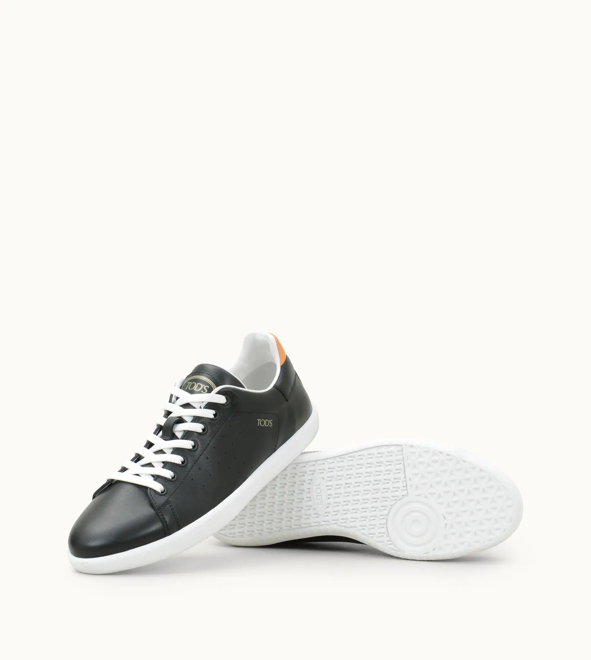 TOD'S TABS SNEAKERS IN LEATHER - BLACK - 5