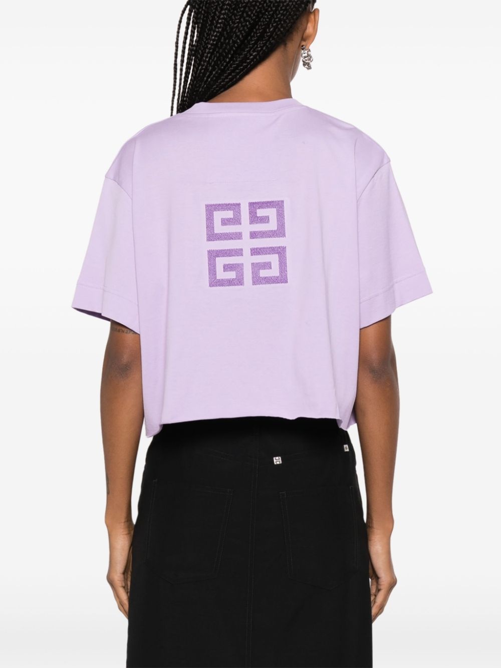 Givenchy Logo Cotton Cropped T Shirt - 4