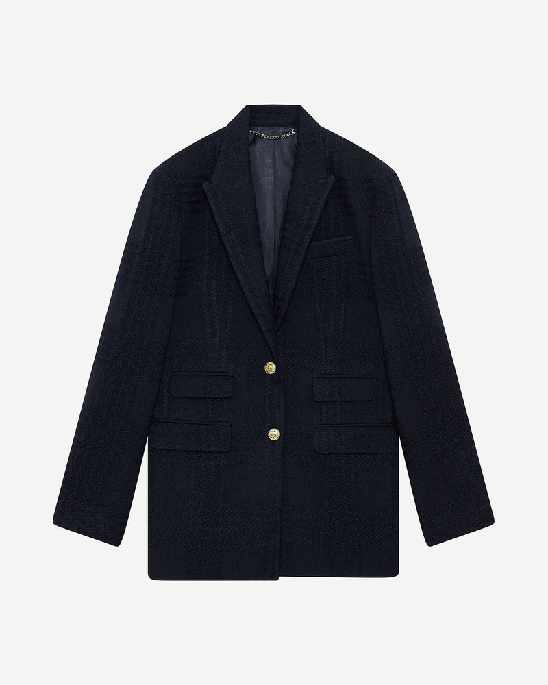 NAVY WOOL TWEED JACKET 1