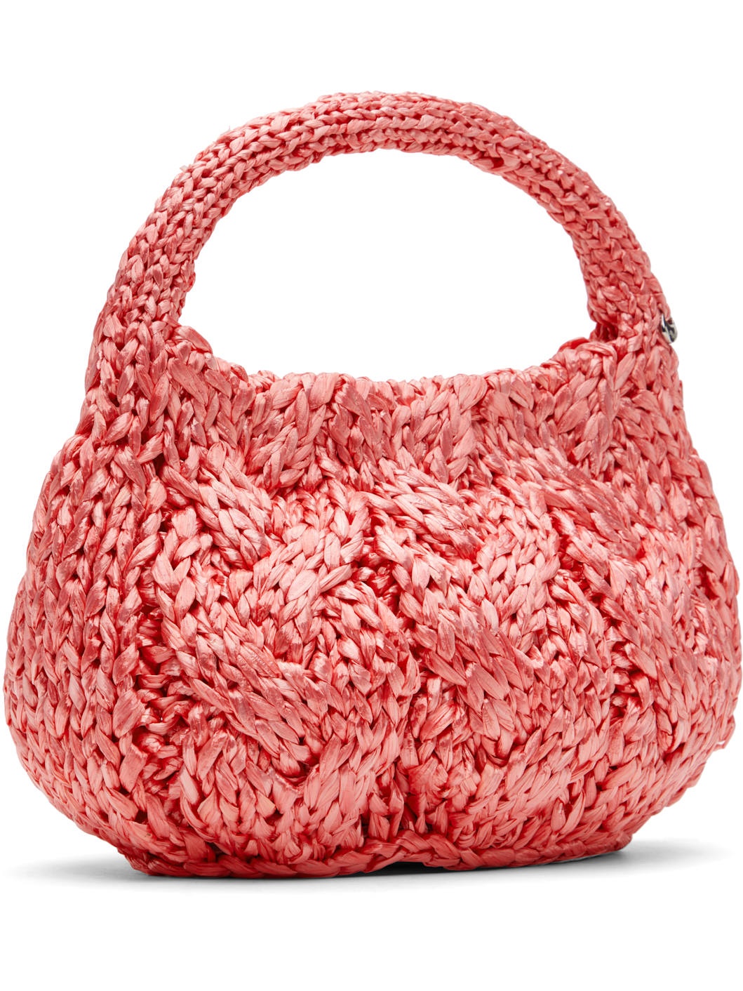 Pink Small Cable Knit Bag - 3