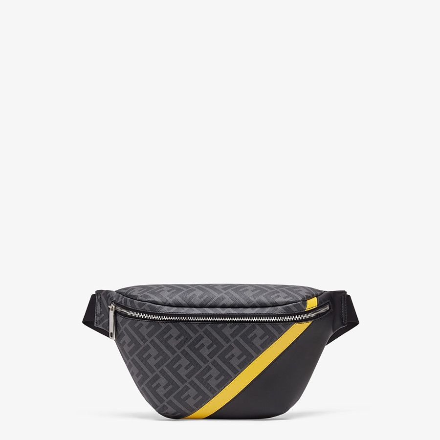 Gray fabric belt bag - 1