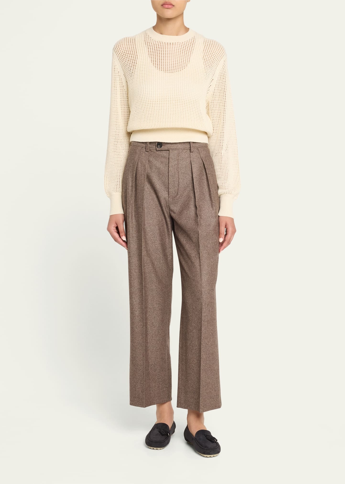 Yurik Wish Cashmere Flannel Trousers - 2