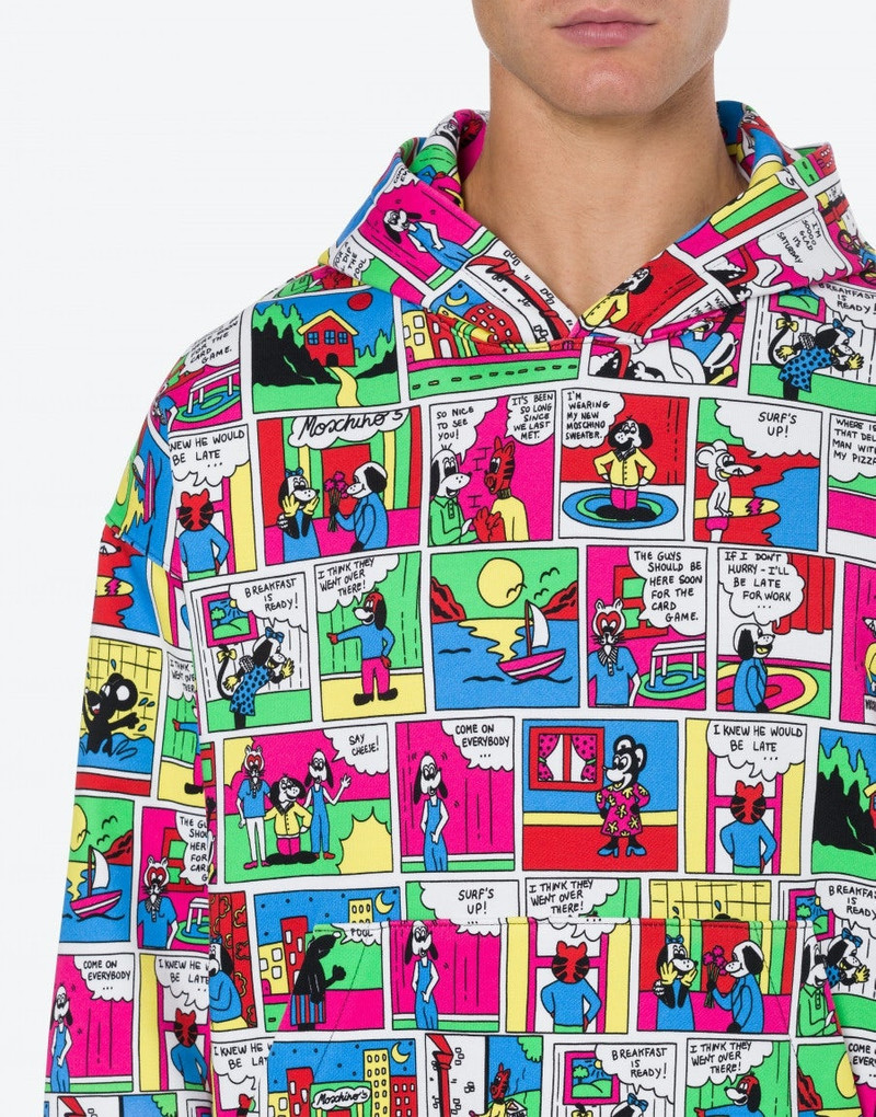MOSCHINO COMICS HOODED SWEATSHIRT 4