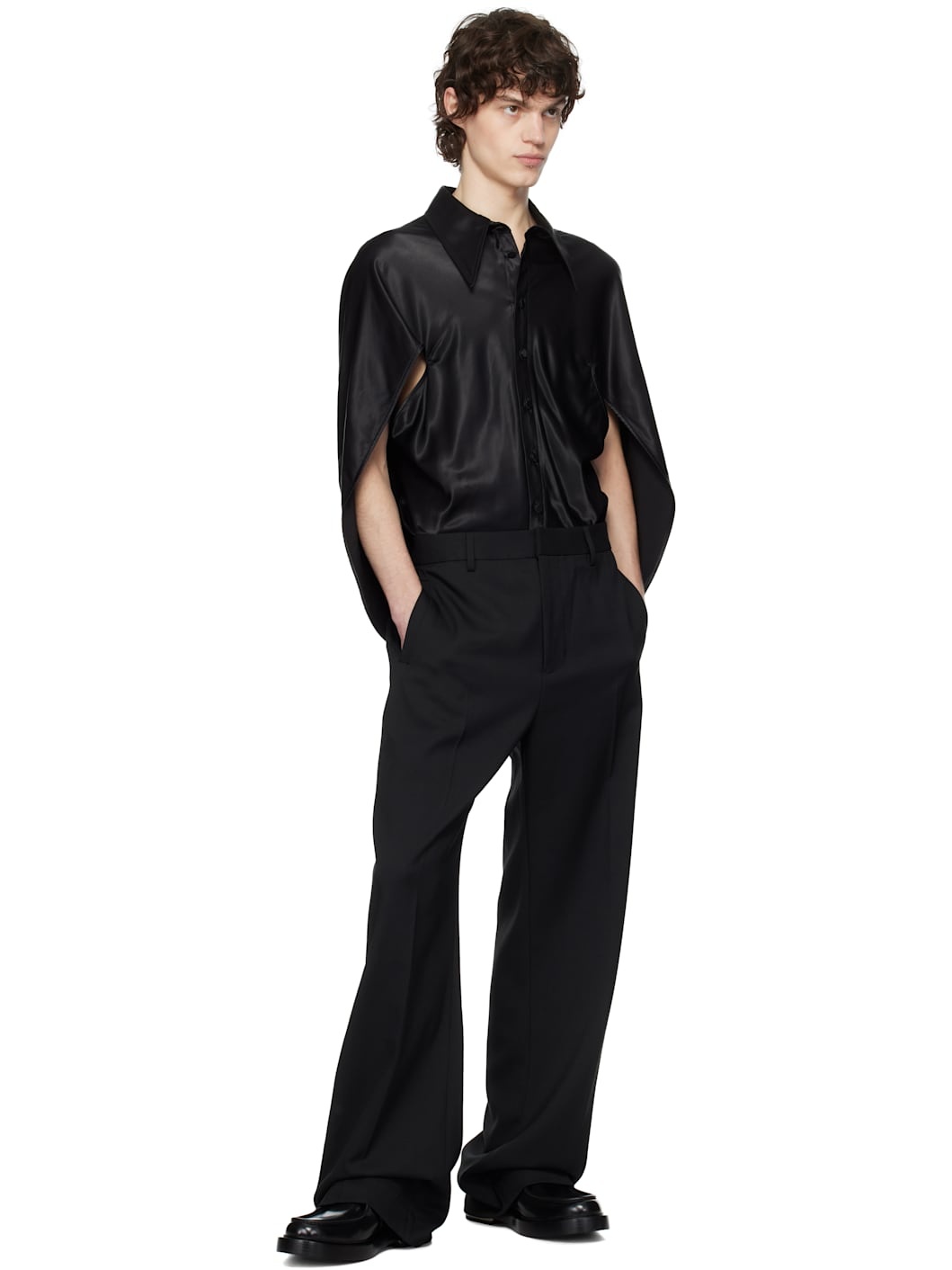 Black Open Arm Shirt - 5