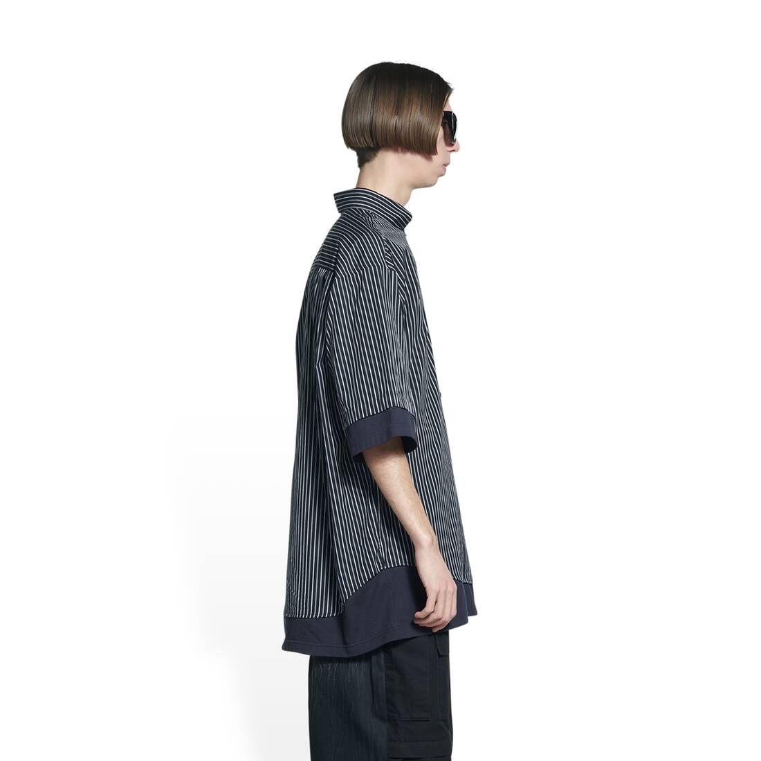 Men's Bb Icon Layered Shirt in Black - 3