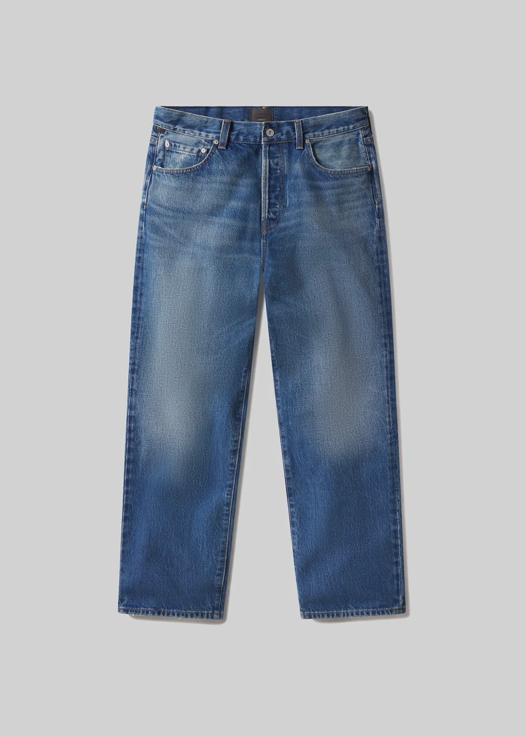 Beau Straight Premium Vintage In Mid Blue - 1