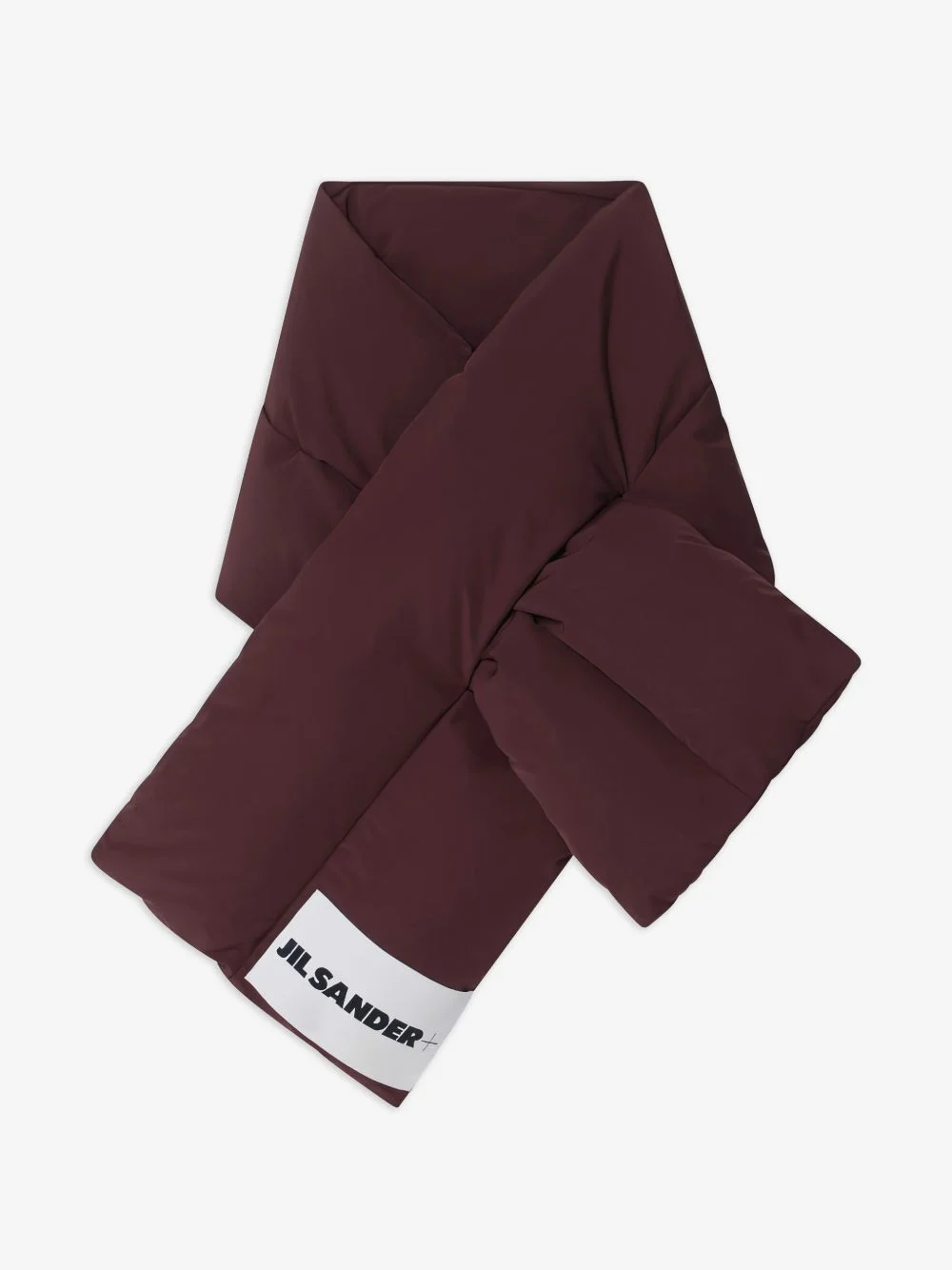 logo-patch padded scarf - 1