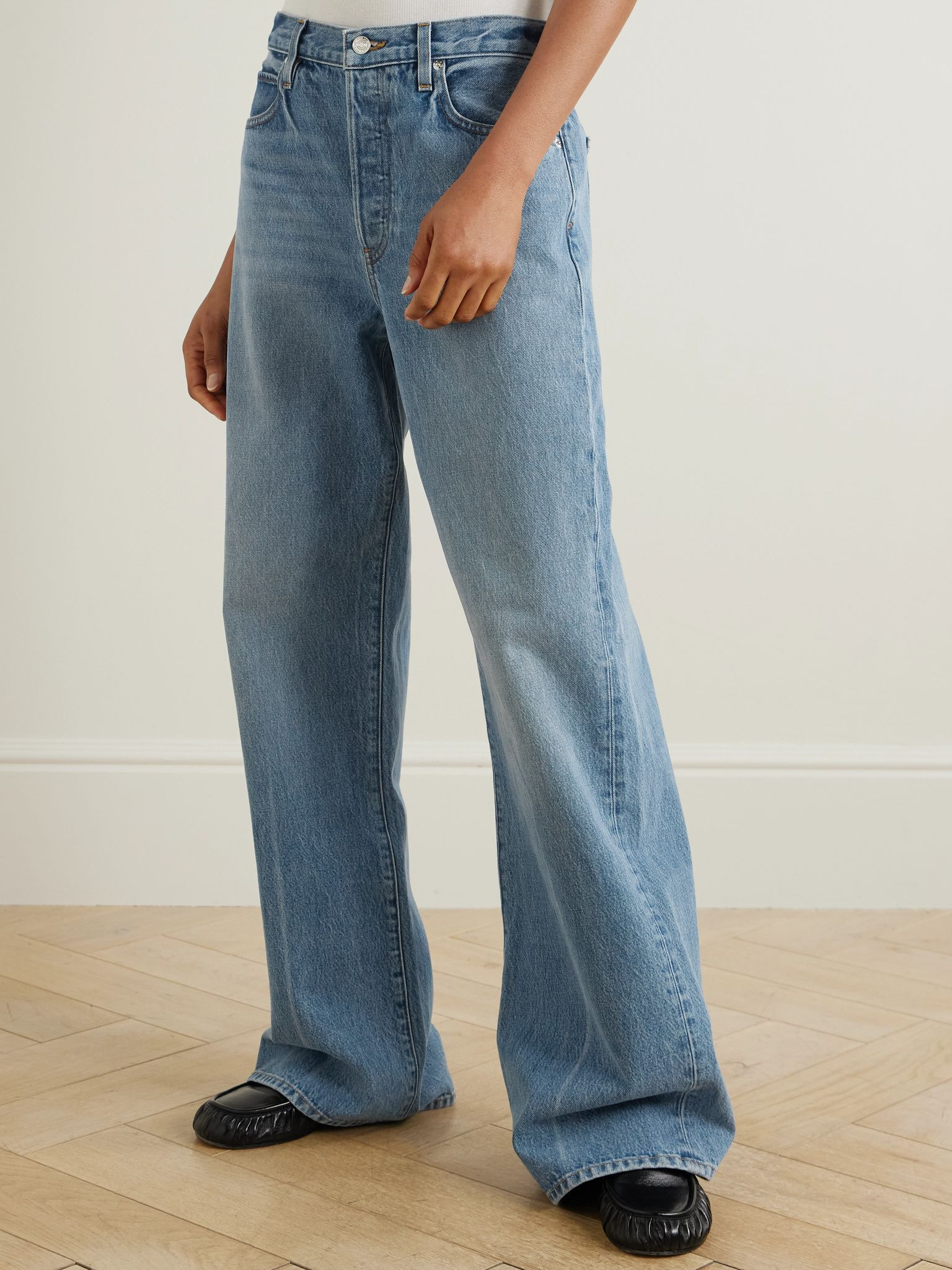 The Loose low-rise wide-leg jeans Dark denim - 3