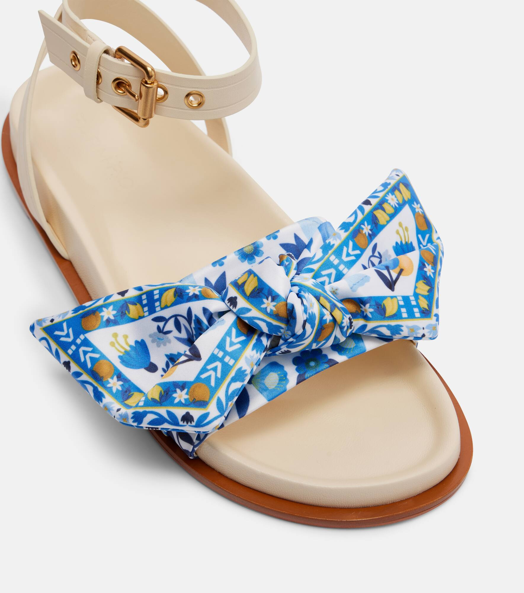Bow-detail printed sandals - 5