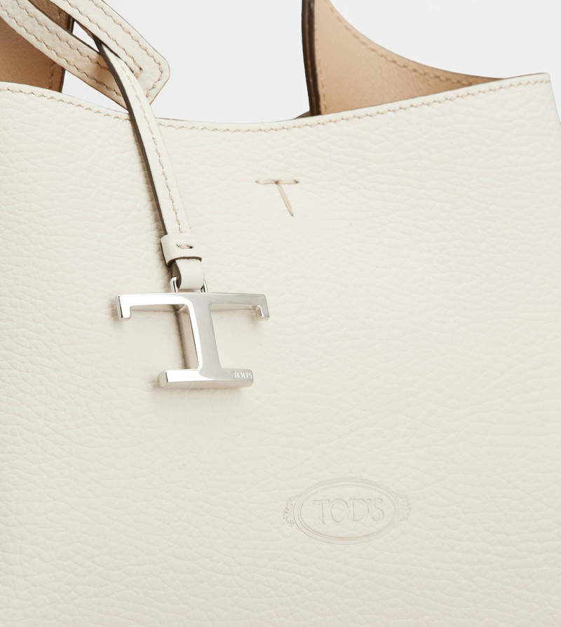 BAG IN LEATHER MICRO - WHITE, NATURAL 5