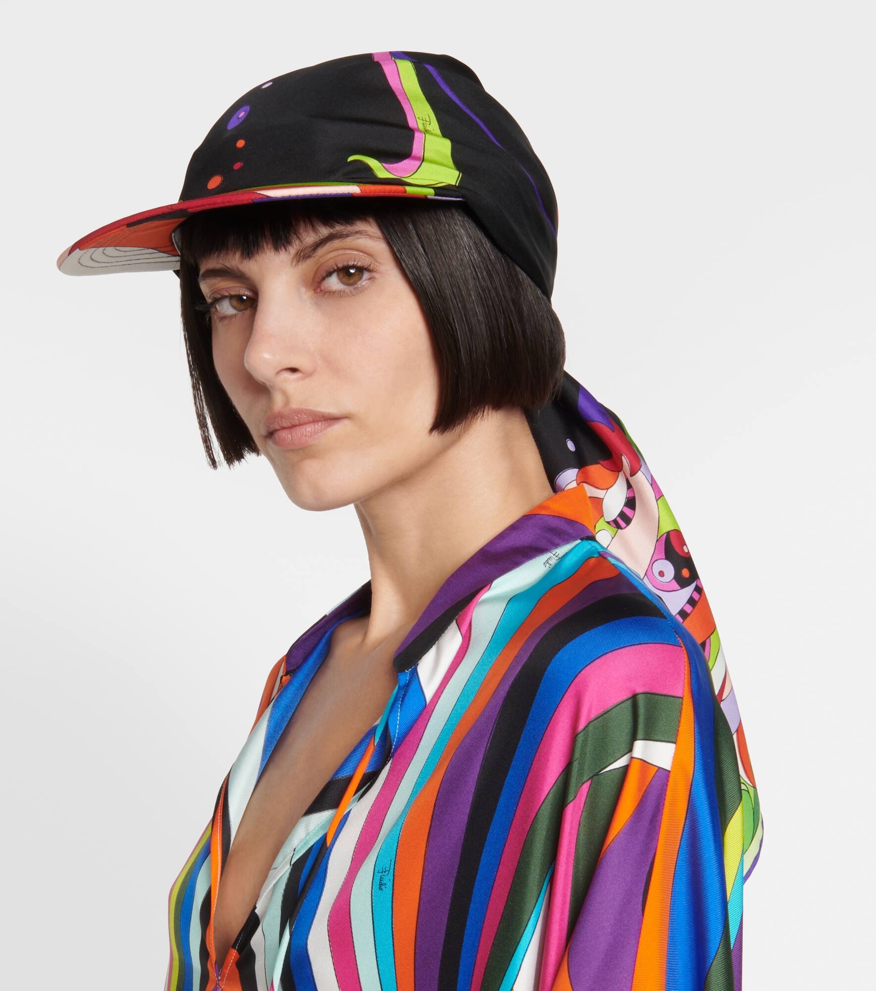 Printed silk twill cap - 3