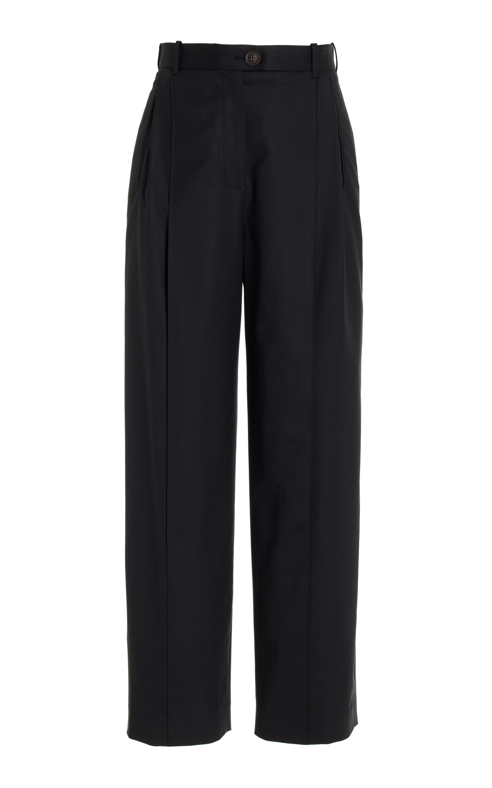 Split-Front Wool Trousers black - 1