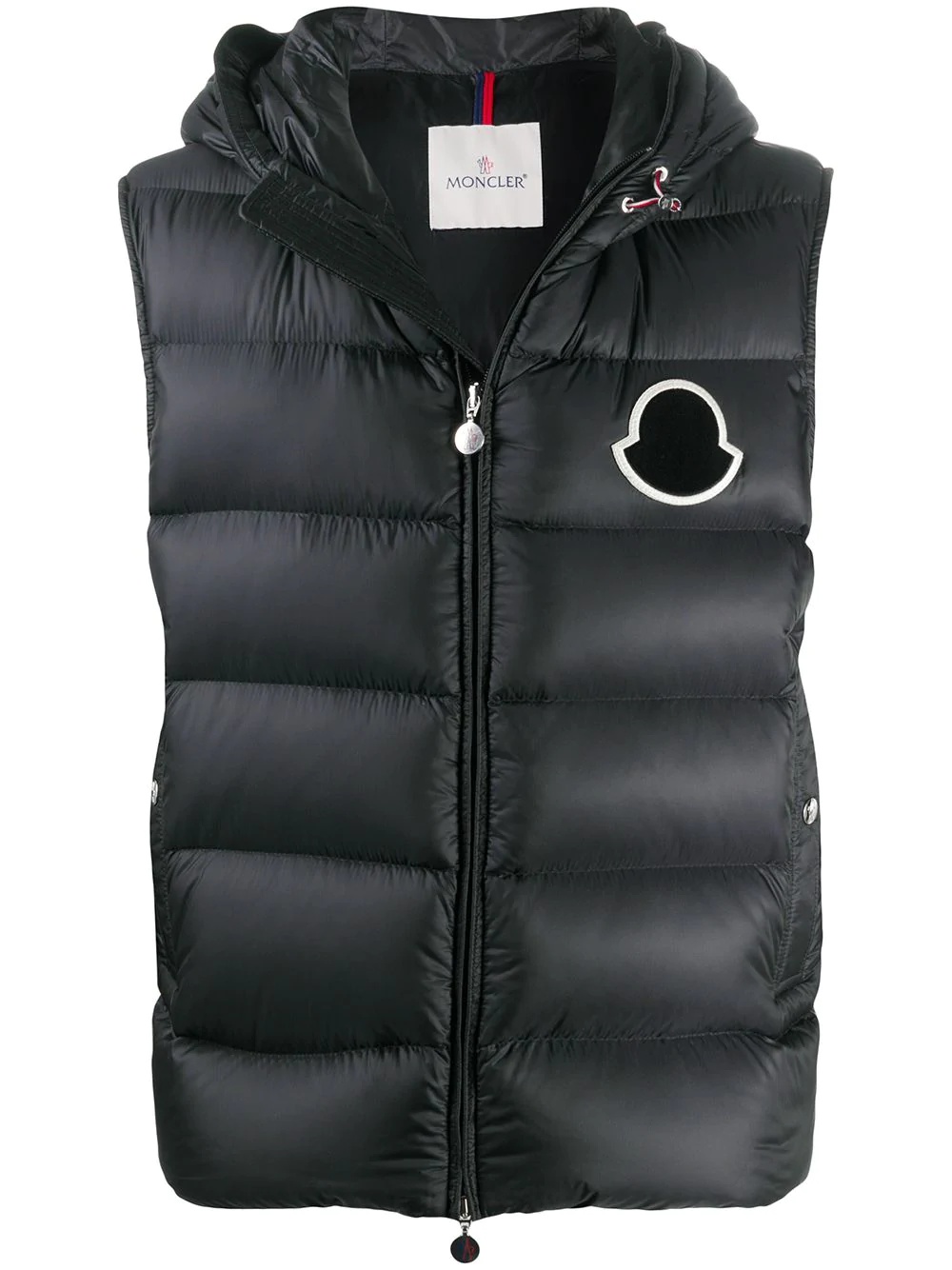 hooded gilet logo jacket - 1